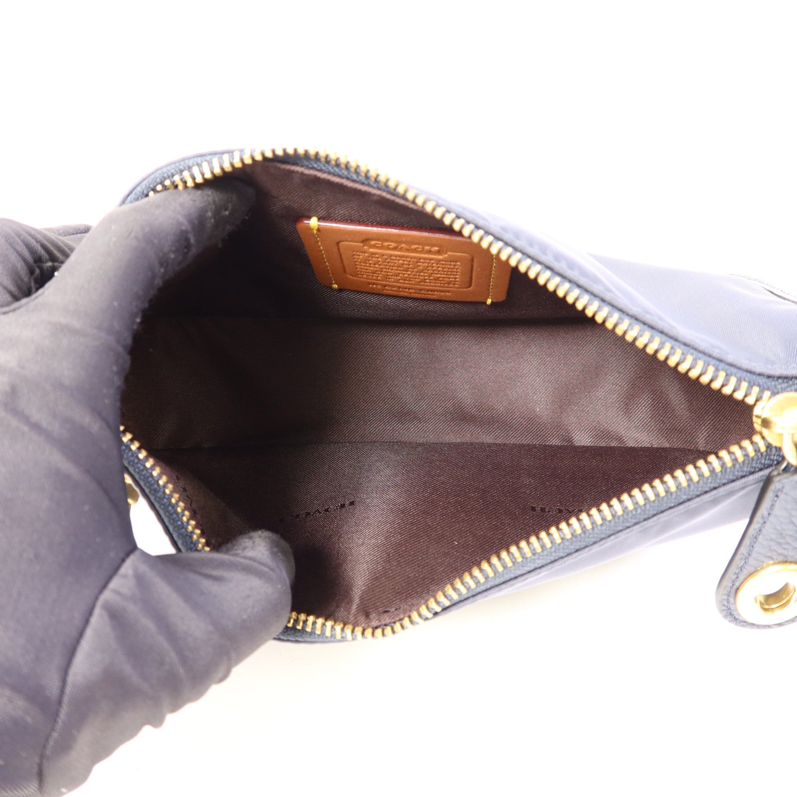 COACH 尼龍2 Way Shoulder Bag金扣手挽肩背兩用袋