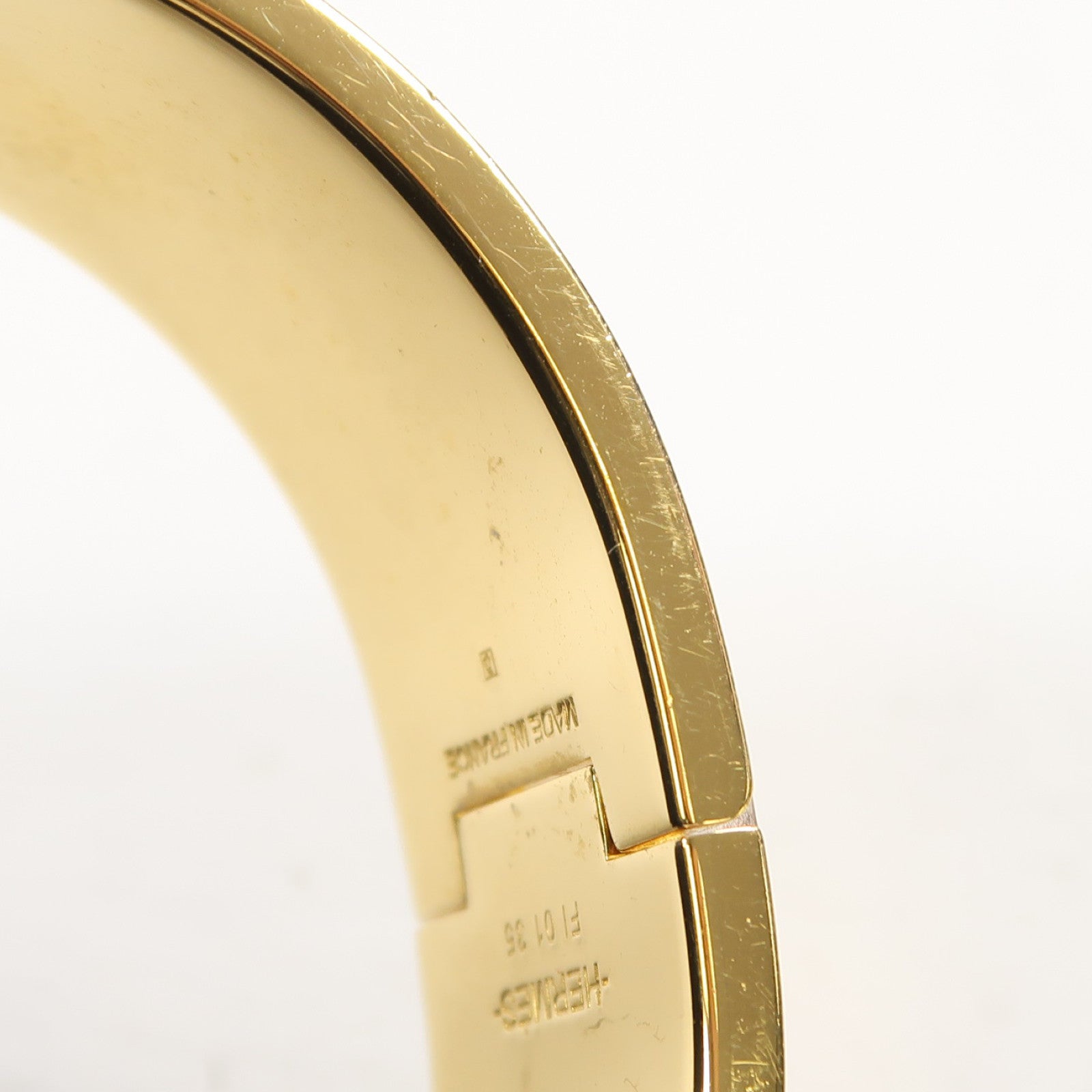 HERMES 金屬Clic-Clac H Bracelet金扣手鐲藍色