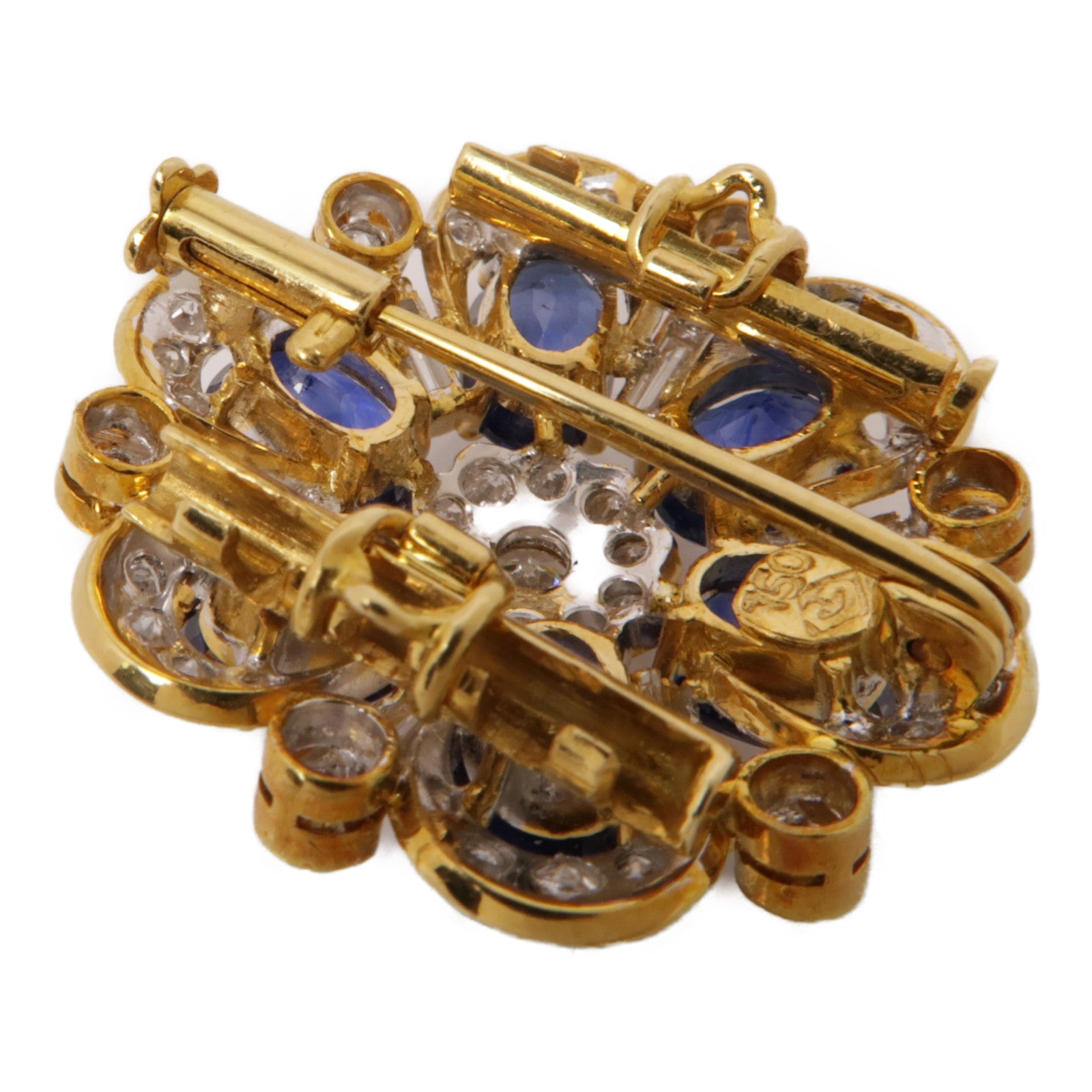 JEWELRY 【激減優惠】18K黃金Brooch Sapphire/Diamond Brooch藍寶石/鑽石胸針