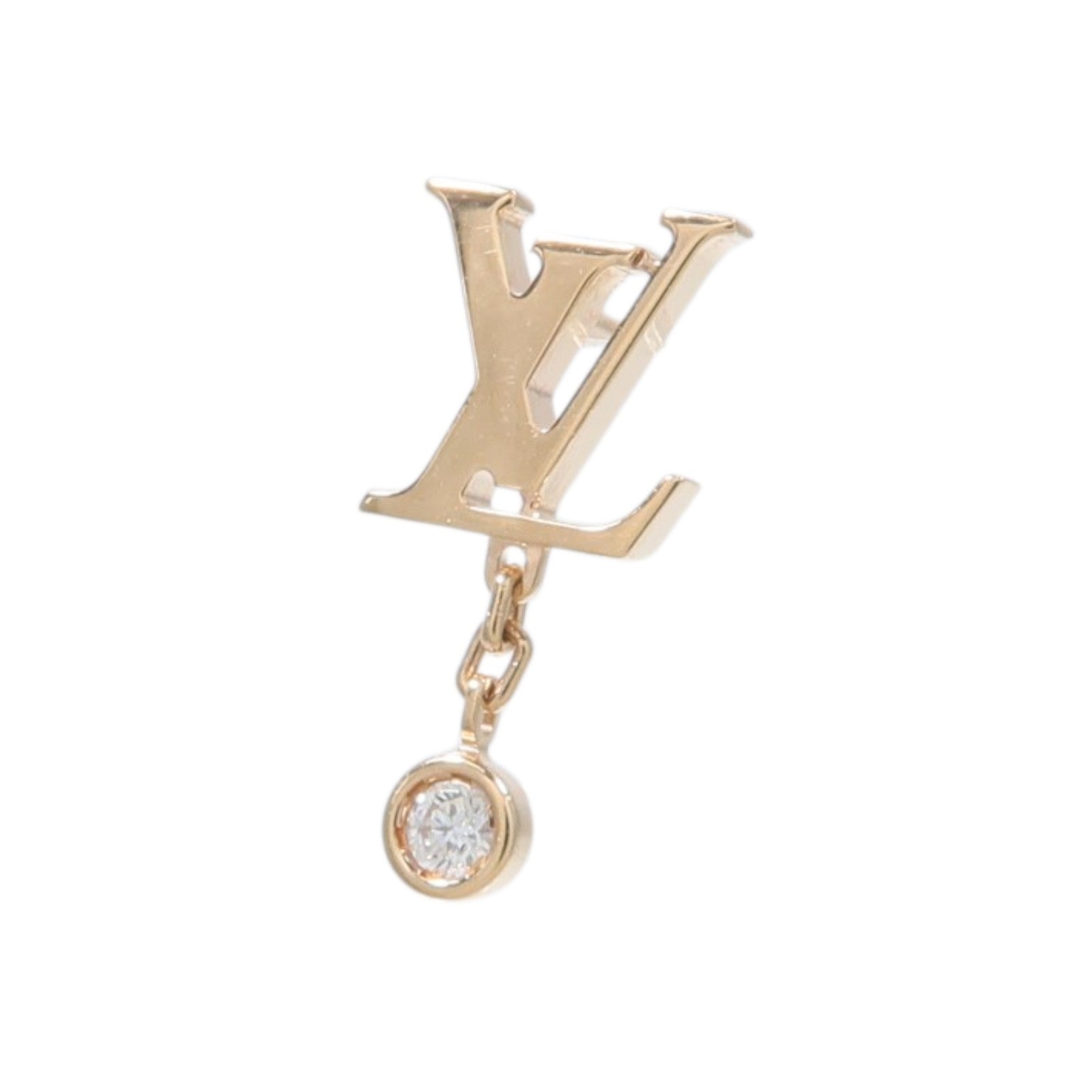 LOUIS VUITTON 18K玫瑰金Idylle Blossom LV Ear Stud鑽石耳環