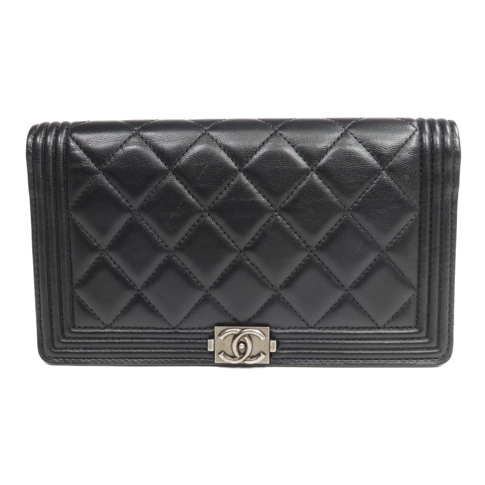 CHANEL 羊皮皮革Boy Wallet長錢包
