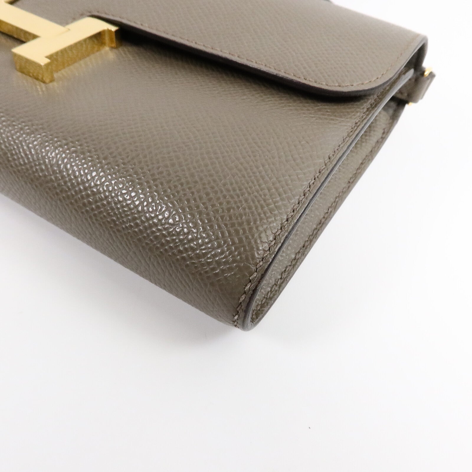 HERMES Epsom皮革Constance To Go肩背袋Etain