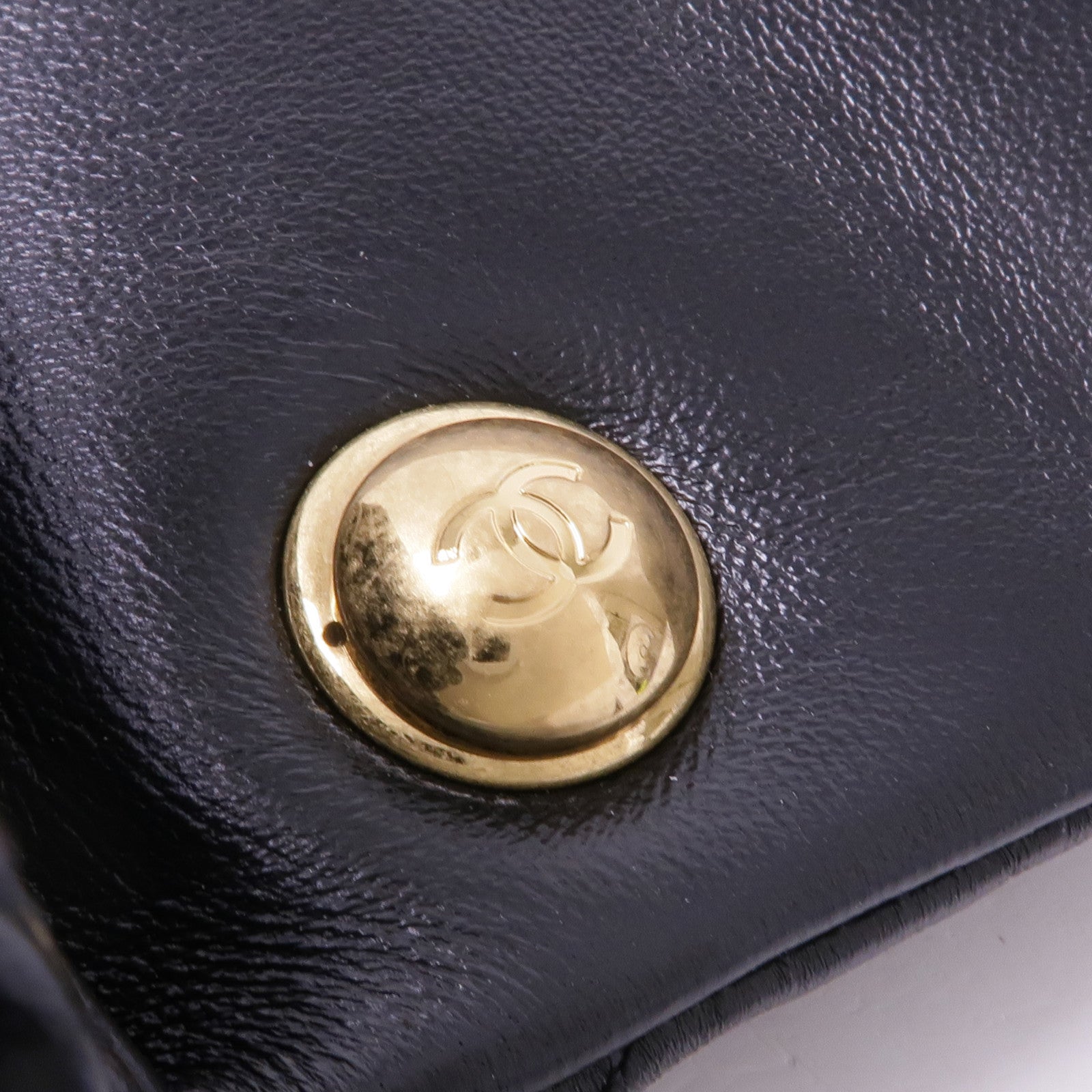 CHANEL 羊皮皮革Chain Shoulder Bag金扣手挽肩背兩用袋