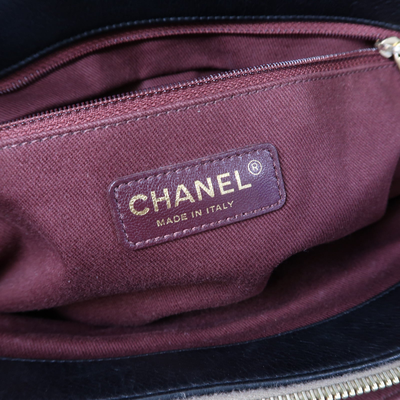 CHANEL 【激減優惠】菱格牛皮皮革Chain Shoulder金扣鏈帶肩背袋黑色