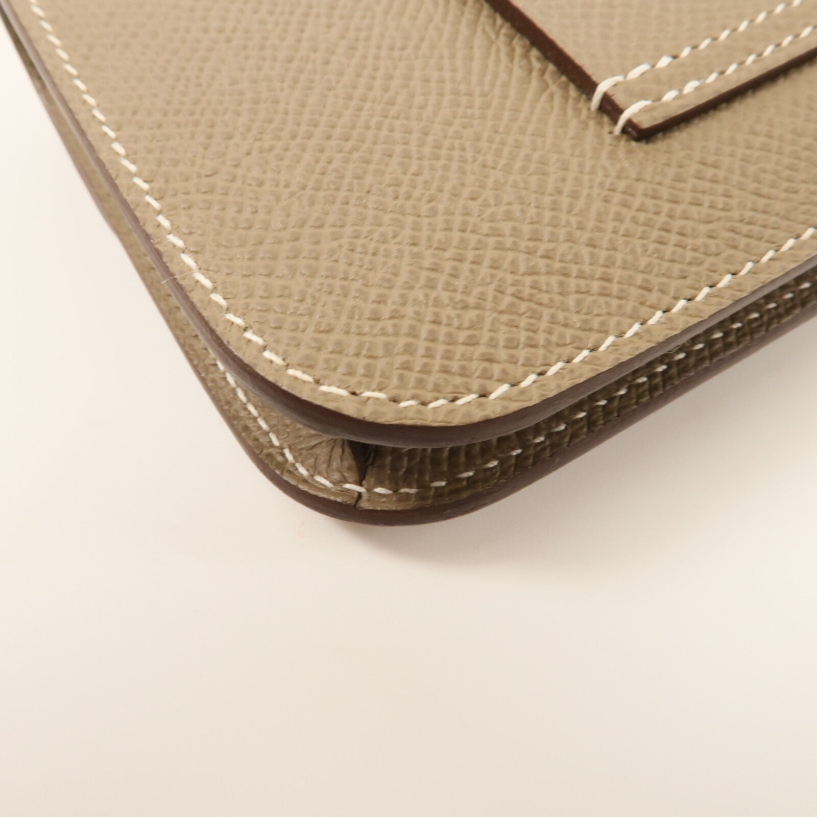 HERMES Epsom皮革Constance Slim錢包Etoupe
