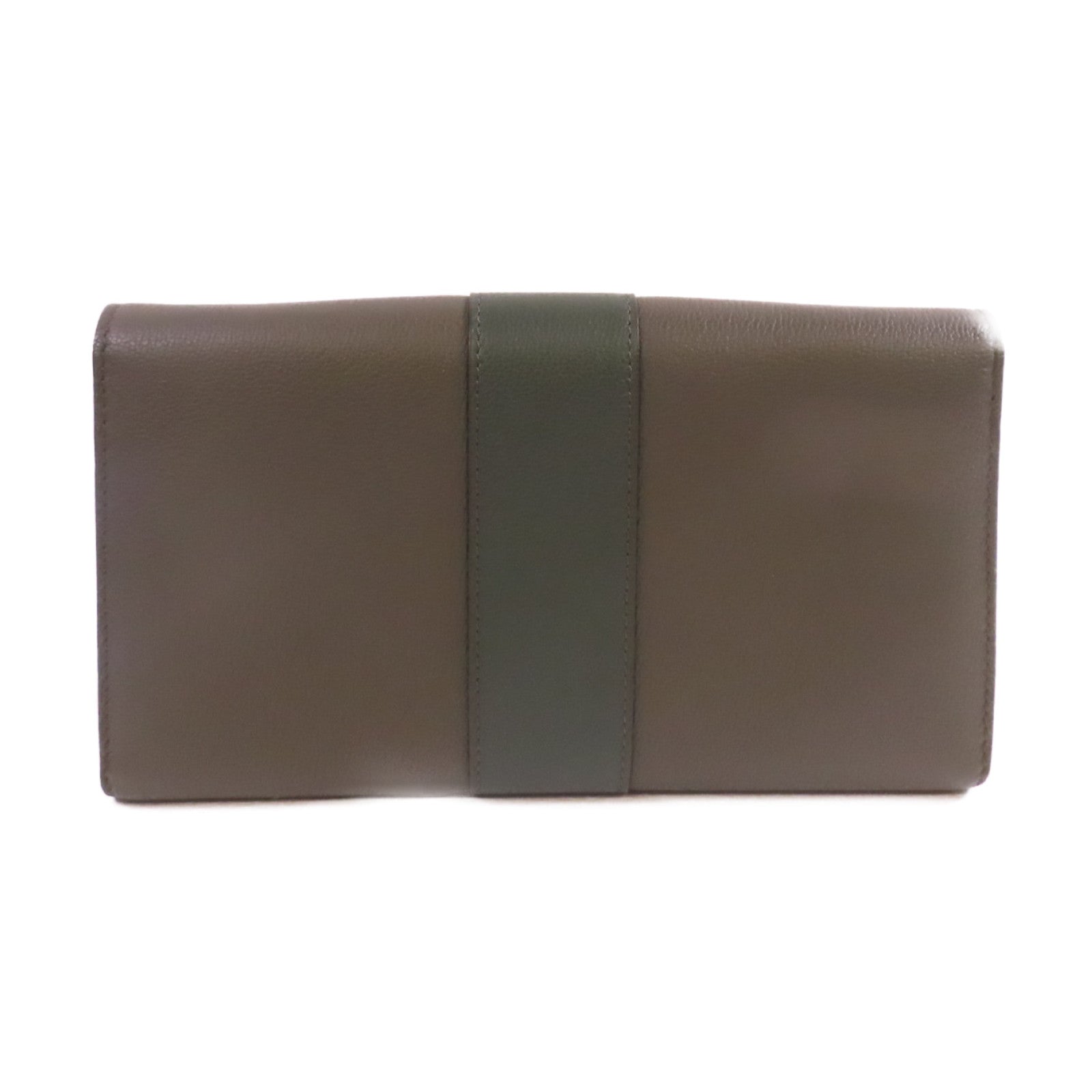Delvaux 牛皮皮革Delvaux Brillant Wallet on Chain Shoulder Bag金扣鏈帶肩背袋深綠色