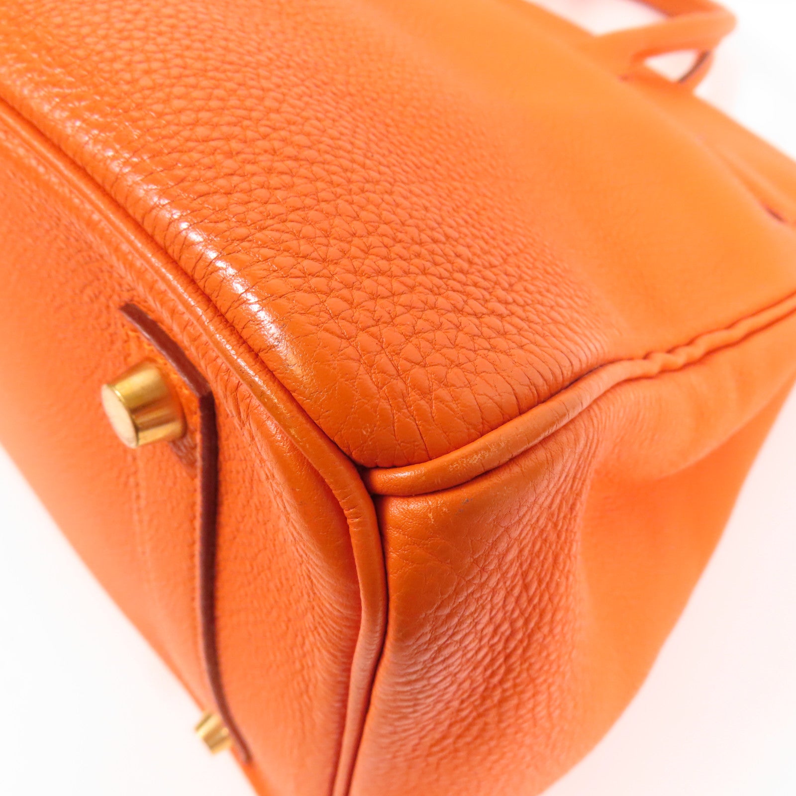 HERMES Togo皮革Birkin 35金扣手挽袋Orange