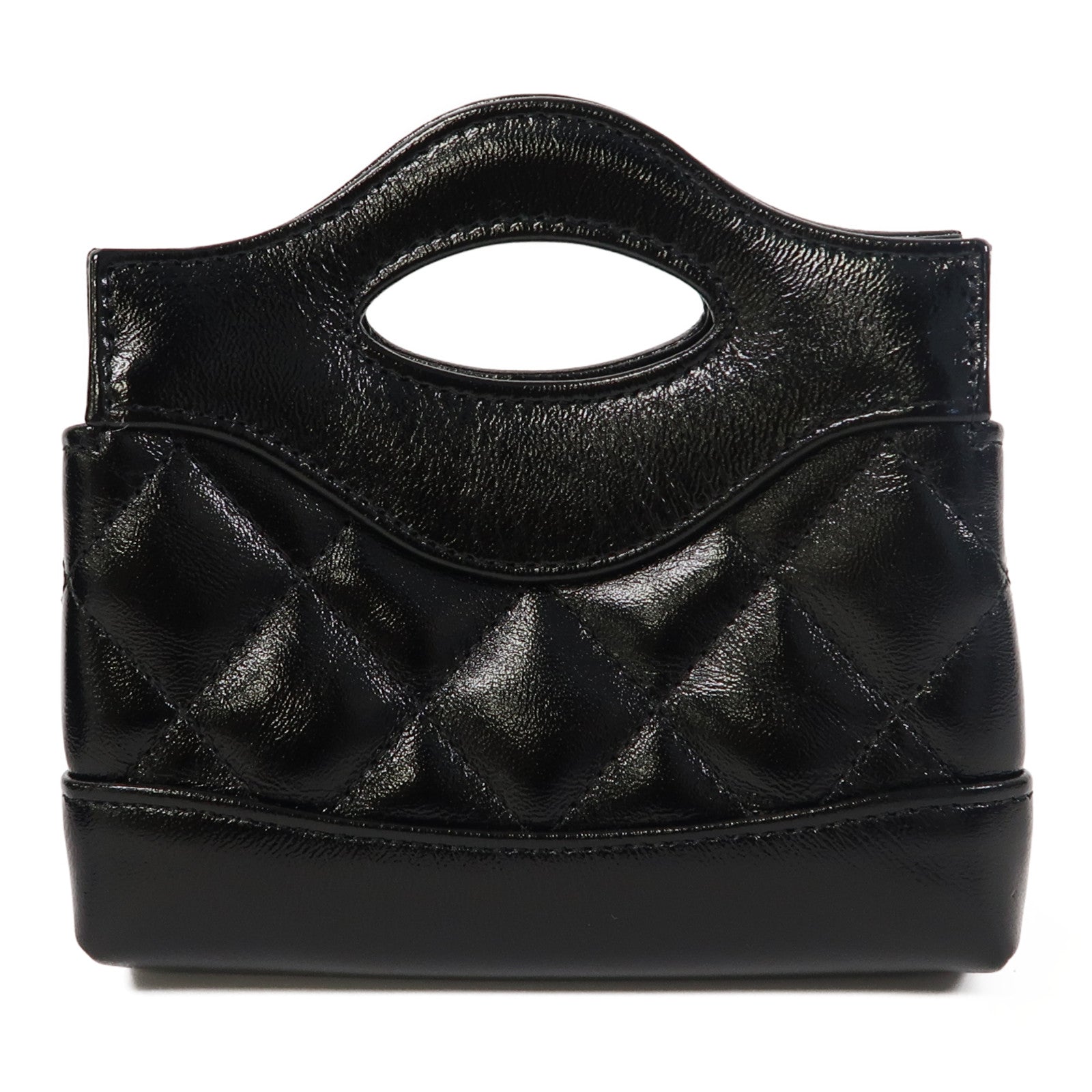 CHANEL 【激減優惠】菱格羊皮皮革Chain Shoulder金扣鏈帶肩背袋黑色