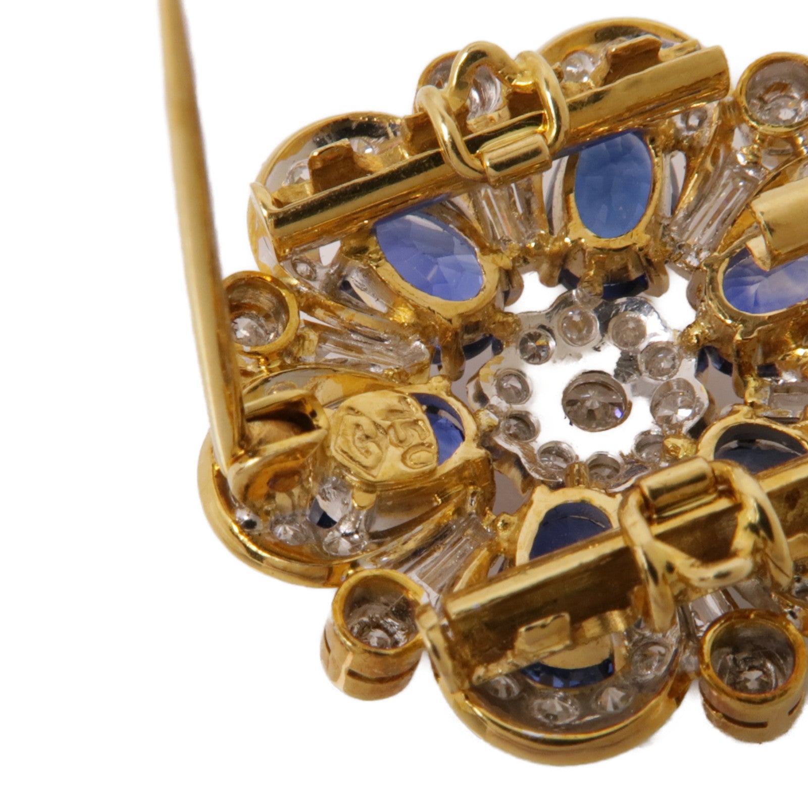 JEWELRY 【激減優惠】18K黃金Brooch Sapphire/Diamond Brooch藍寶石/鑽石胸針