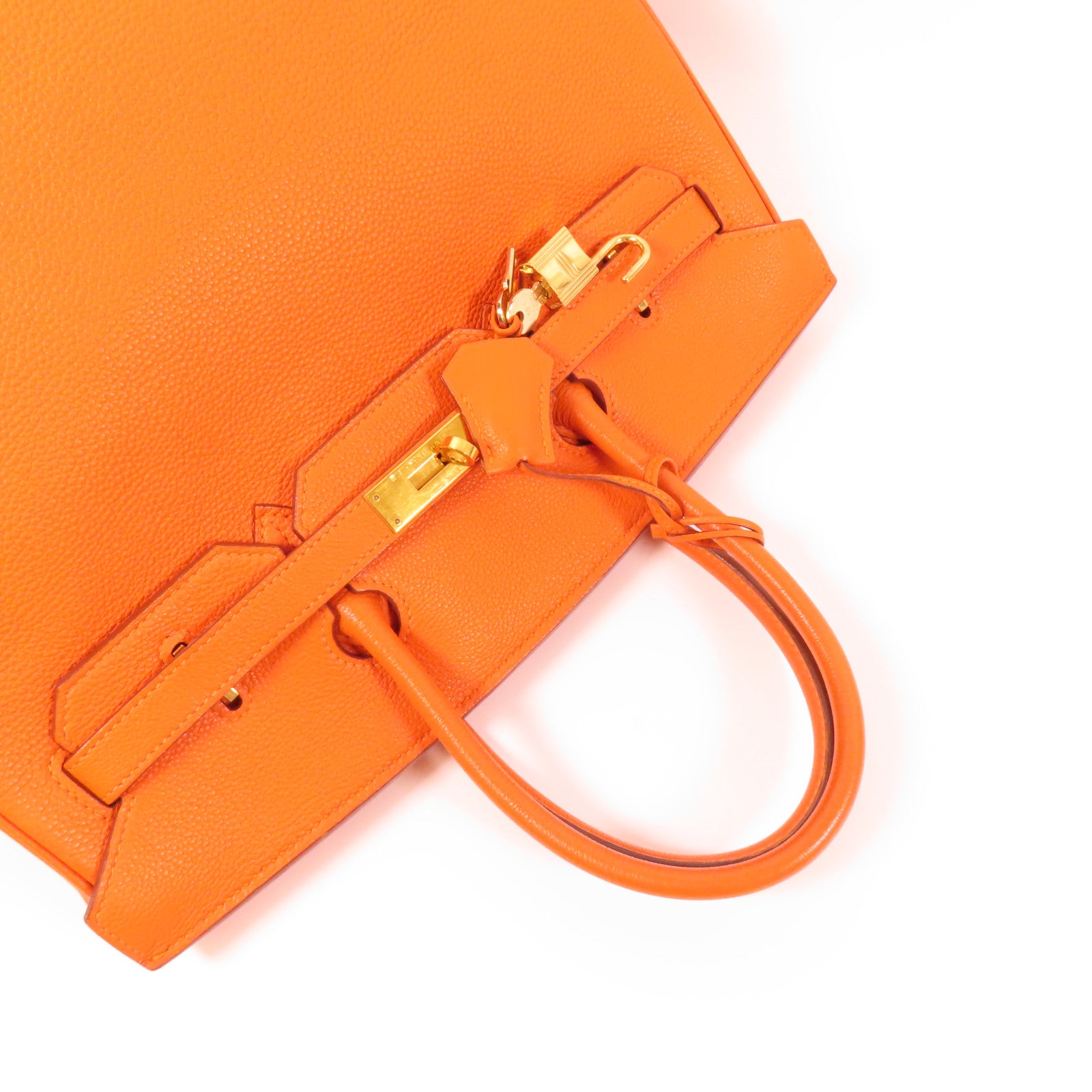 HERMES Togo皮革Birkin 35金扣手挽袋Orange