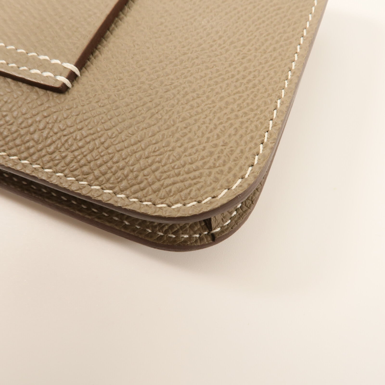 HERMES Epsom皮革Constance Slim錢包Etoupe