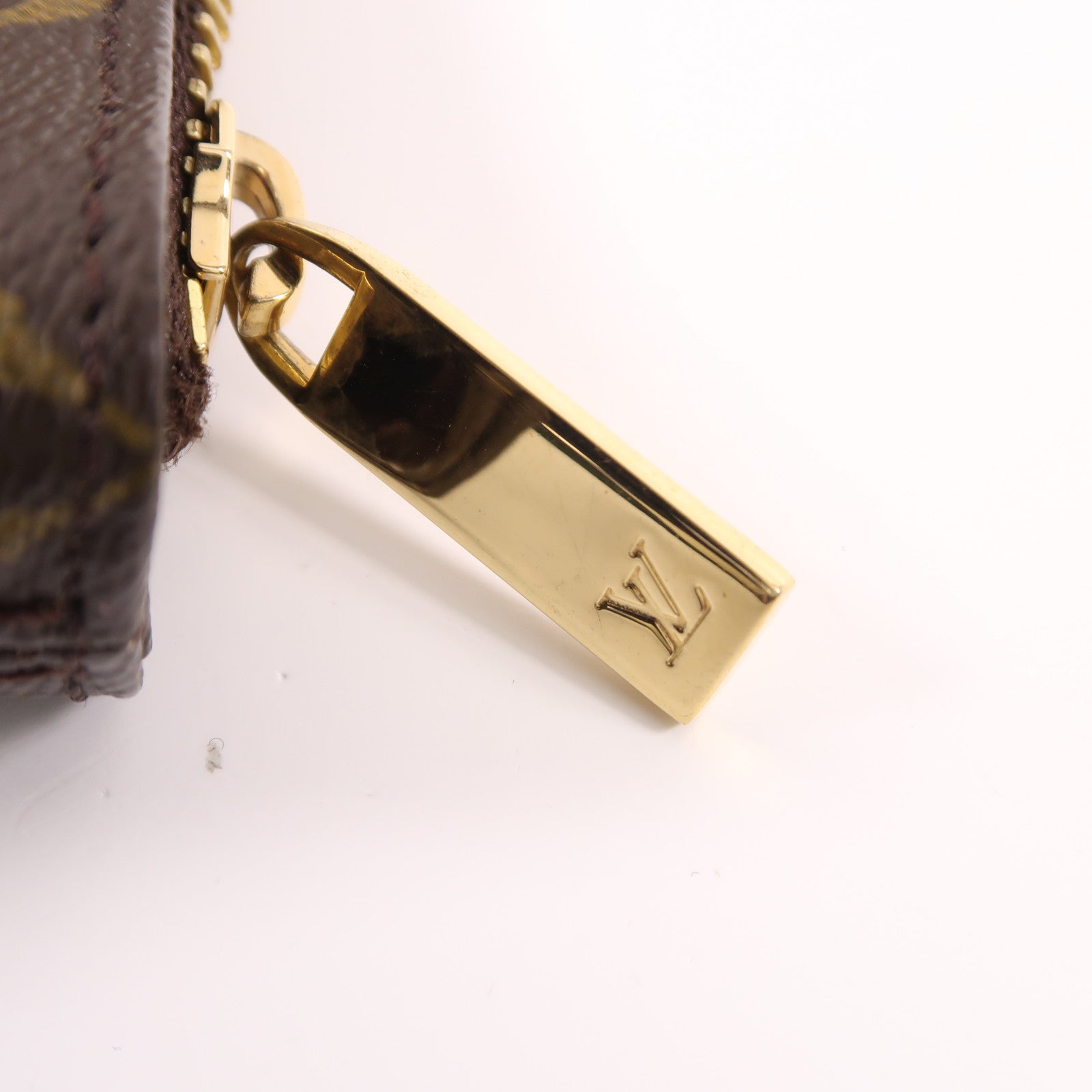 LOUIS VUITTON Monogram Cabas Mezzo金扣肩背袋棕色