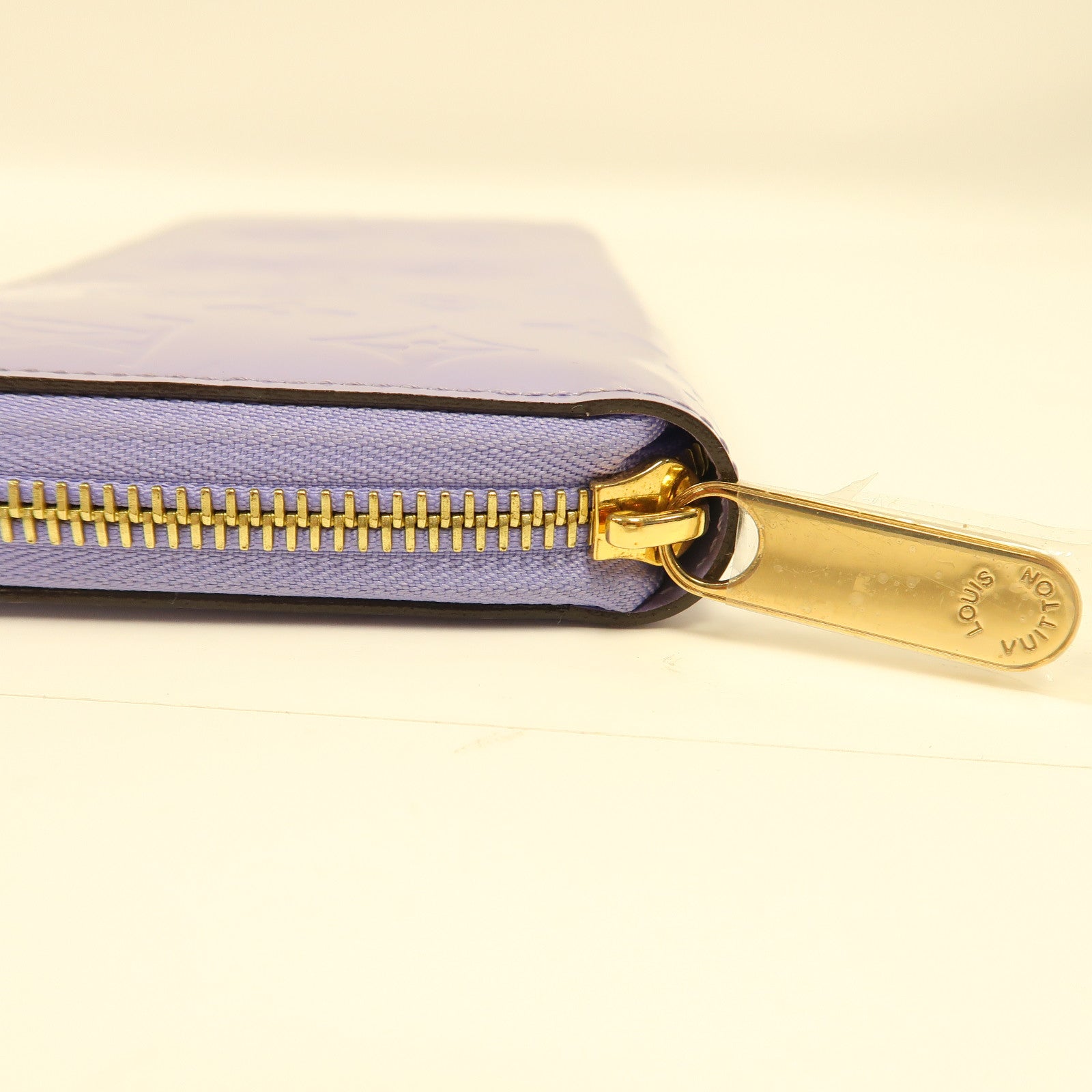 LOUIS VUITTON 【激減優惠】Vernis Zipper Long Wallet金扣長錢包淡紫色