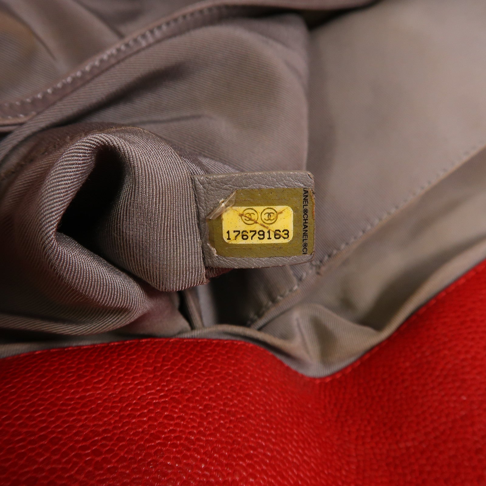 CHANEL 牛皮皮革2 Way Shoulder銀扣肩背袋紅色