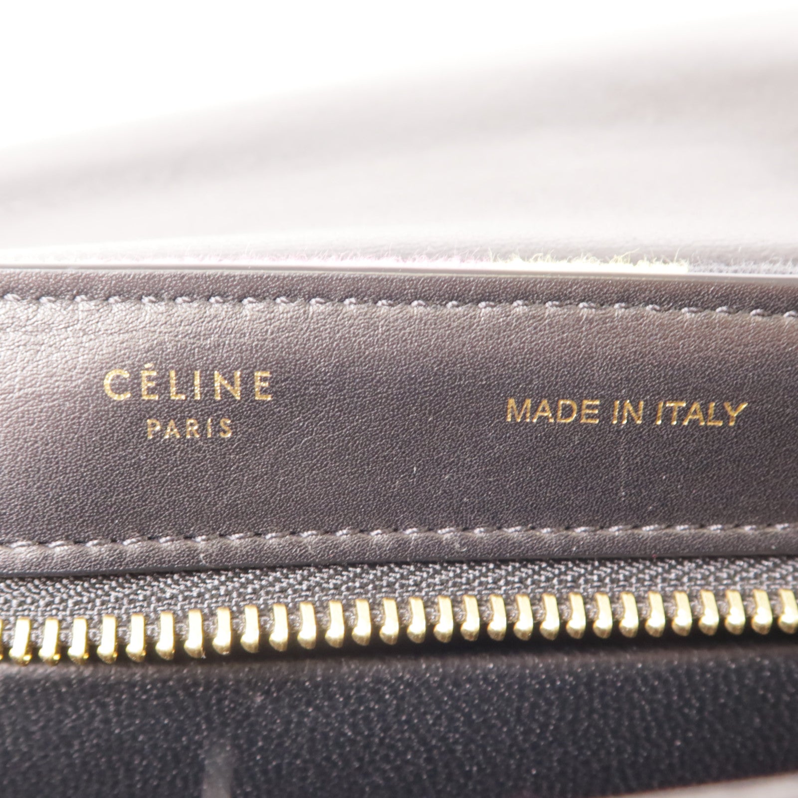 CELINE 牛皮皮革/帆布Trapeze金扣手挽肩背兩用袋