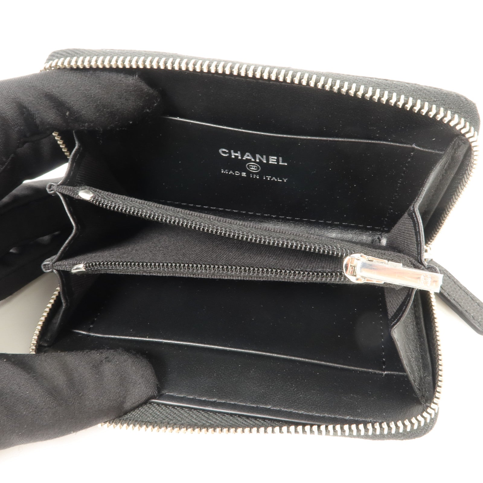 CHANEL 牛皮皮革Zipped Coin Card Holder錢包