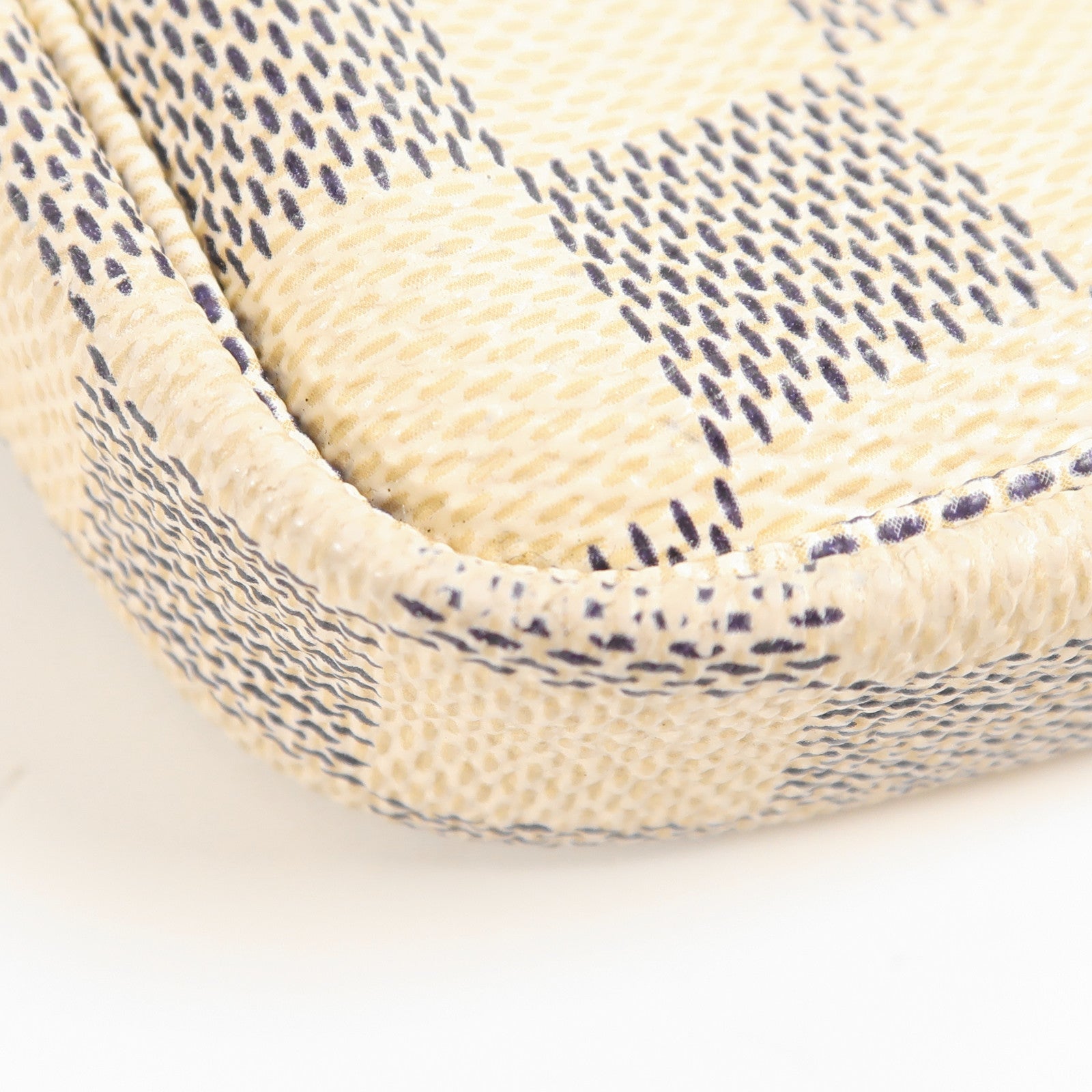 LOUIS VUITTON Damier Azur Mini Pochette Accessoires金扣鏈帶手挽袋