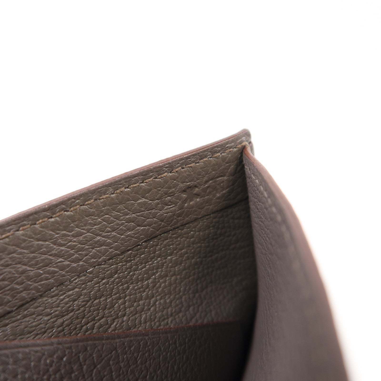HERMES Evercolor皮革Compact Wallet錢包Etain 錫器灰色