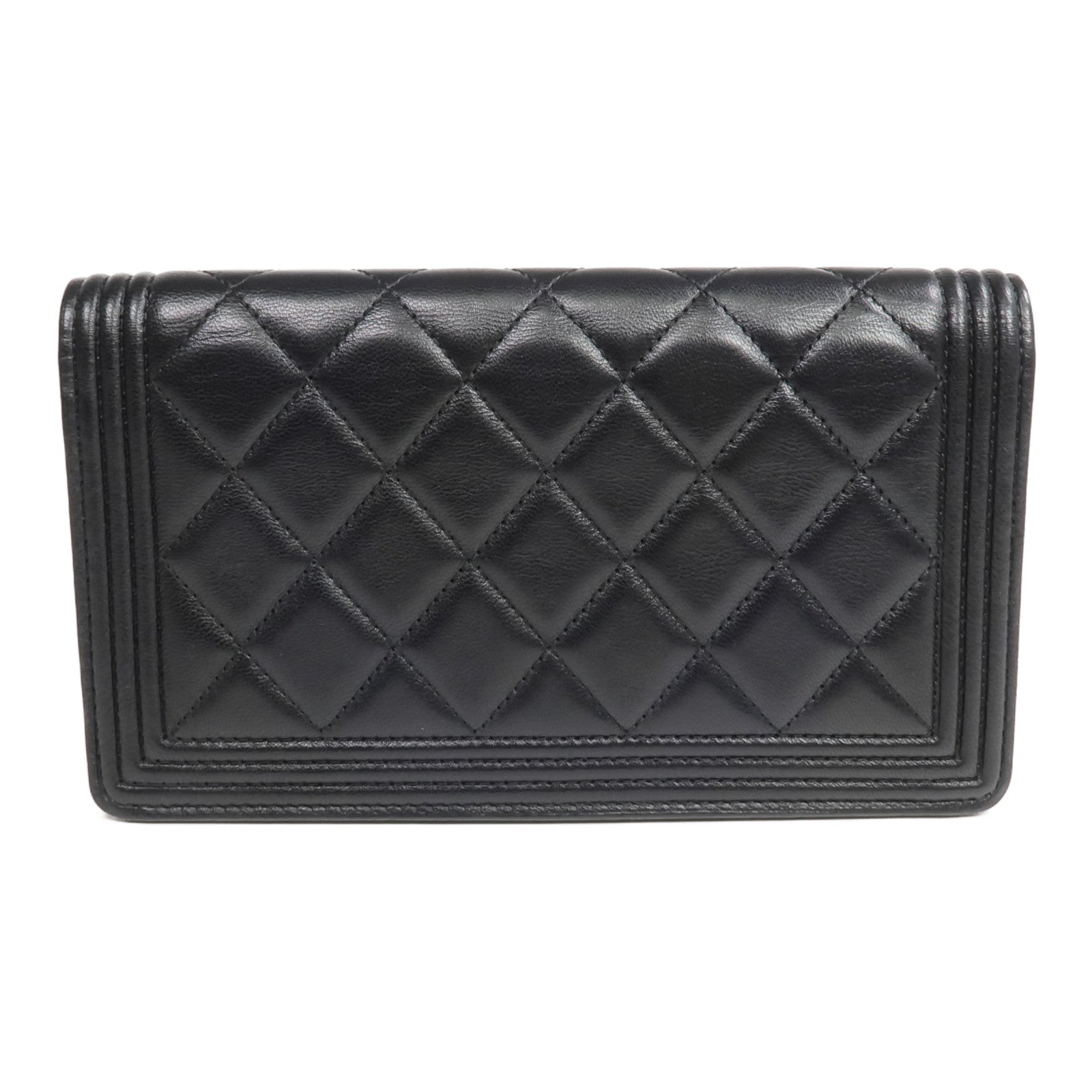 CHANEL 羊皮皮革Boy Wallet長錢包