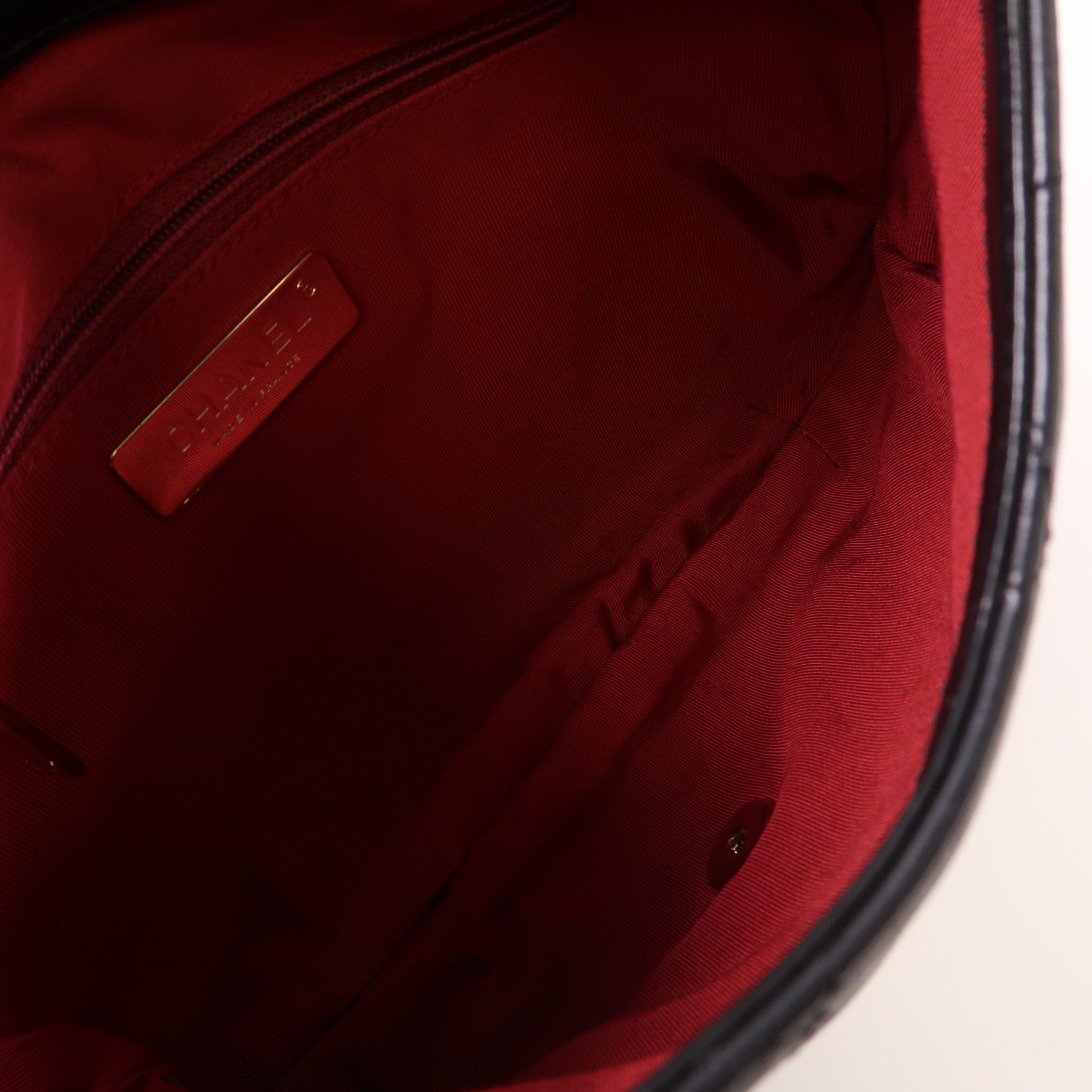 CHANEL 牛皮皮革Chain Shoulder金扣鏈帶肩背袋黑色