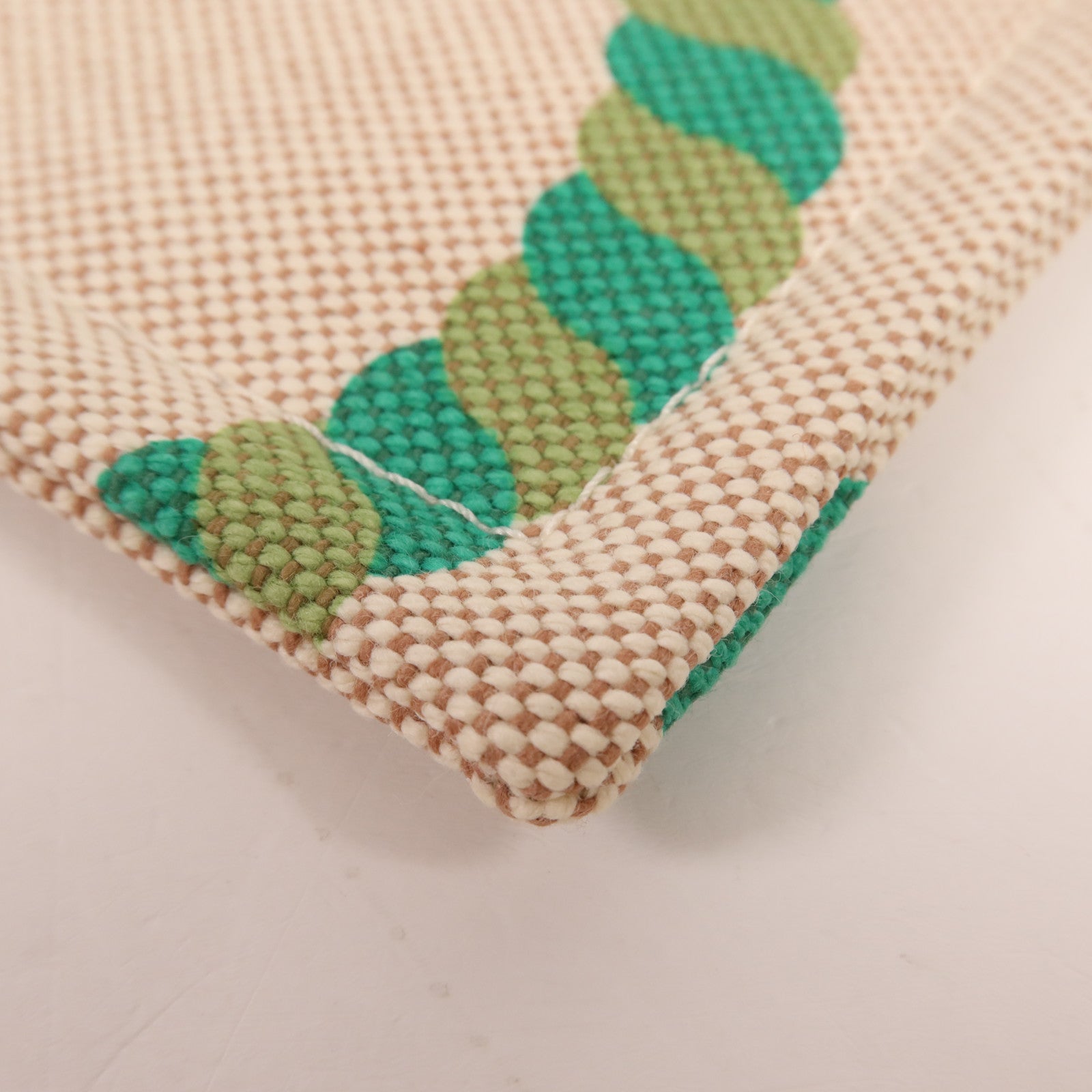 HERMES 棉質Trousse Flat銀扣手拿包