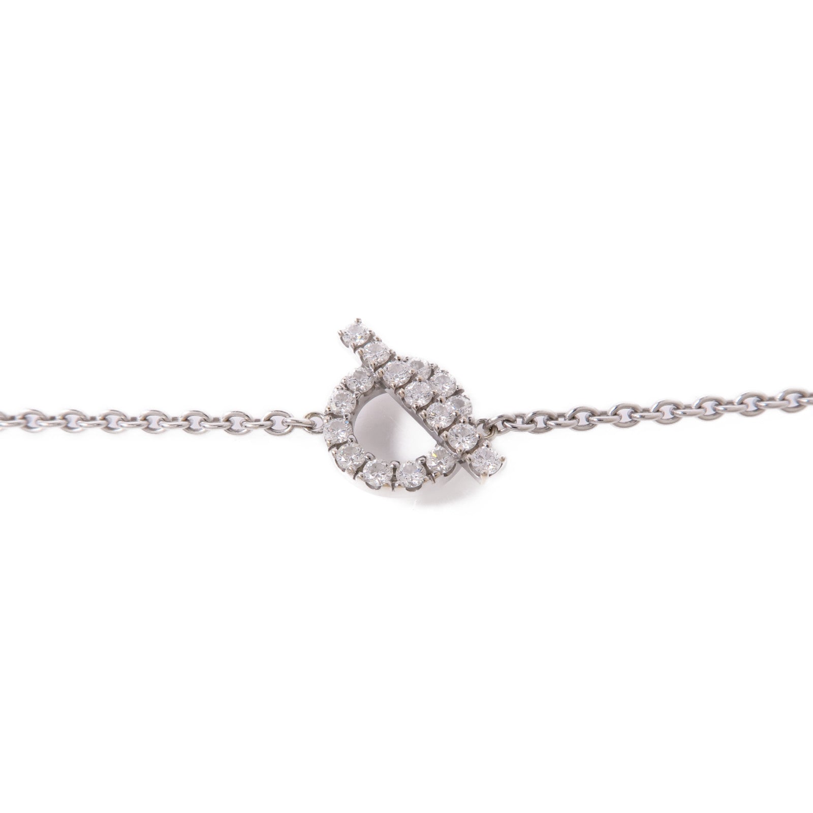 HERMES 18K白金Finesse Bracelet鑽石手鏈