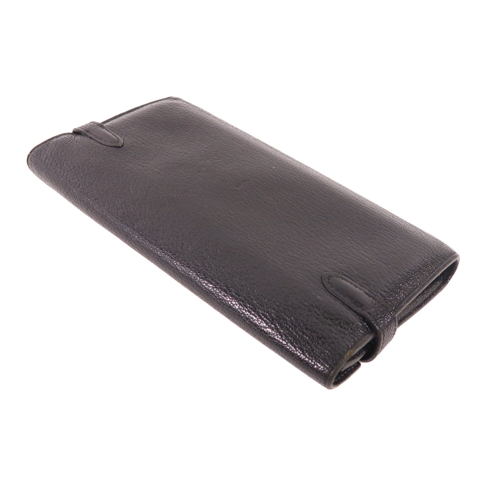 HERMES Chevre皮革Kelly Wallet銀扣長錢包