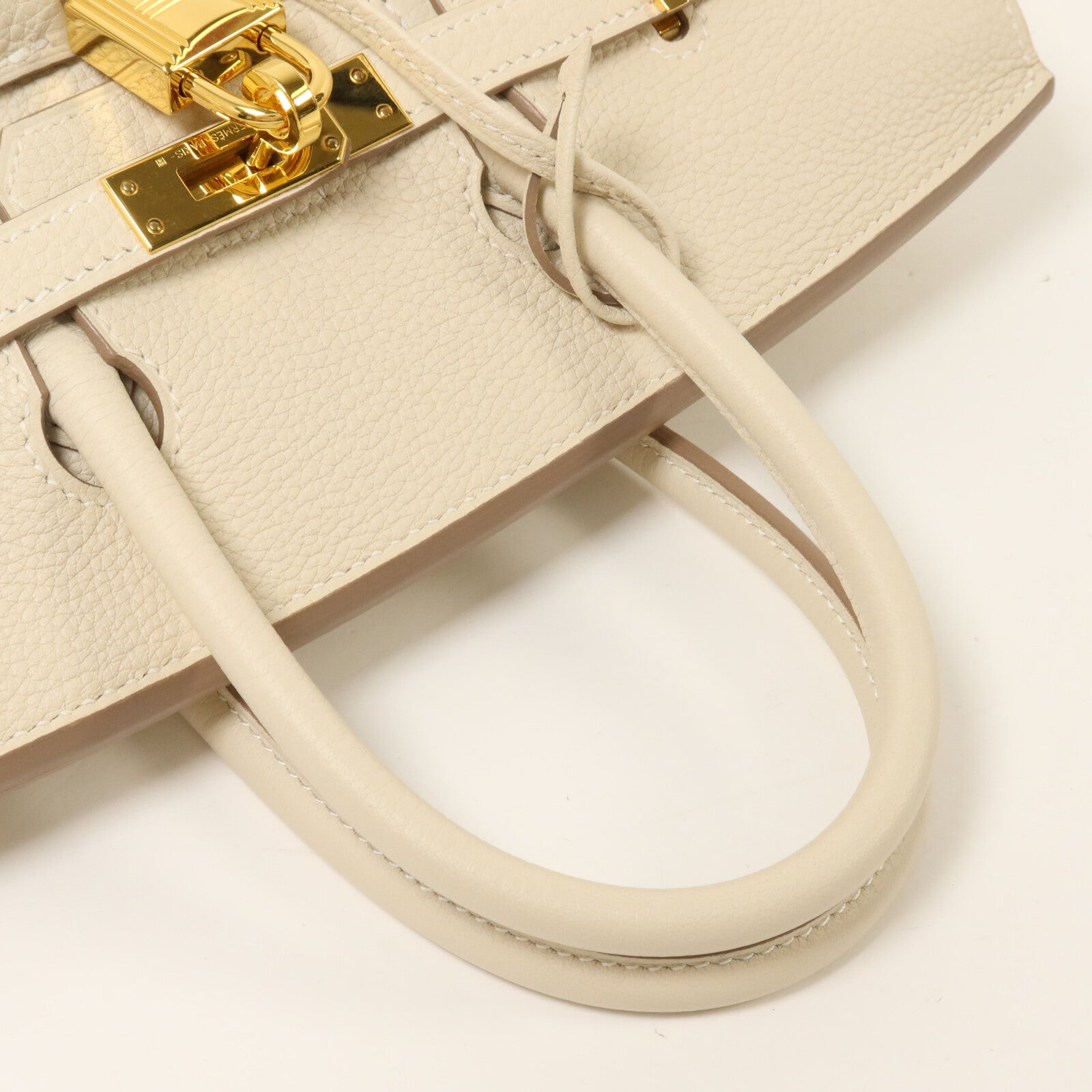 HERMES Togo皮革Birkin 25手挽袋Craie