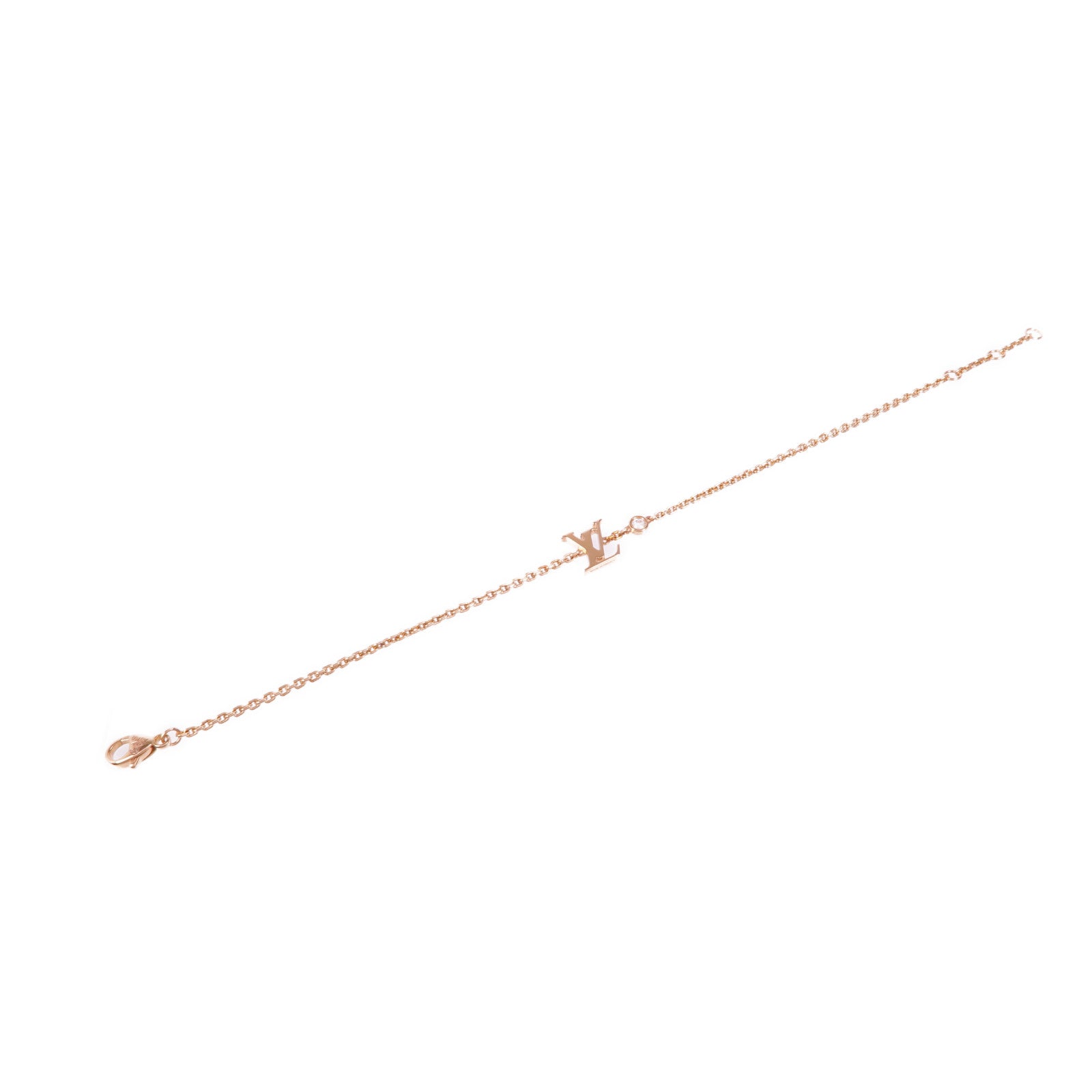 LOUIS VUITTON 18K玫瑰金Idylle Blossom Bracelet鑽石手鏈