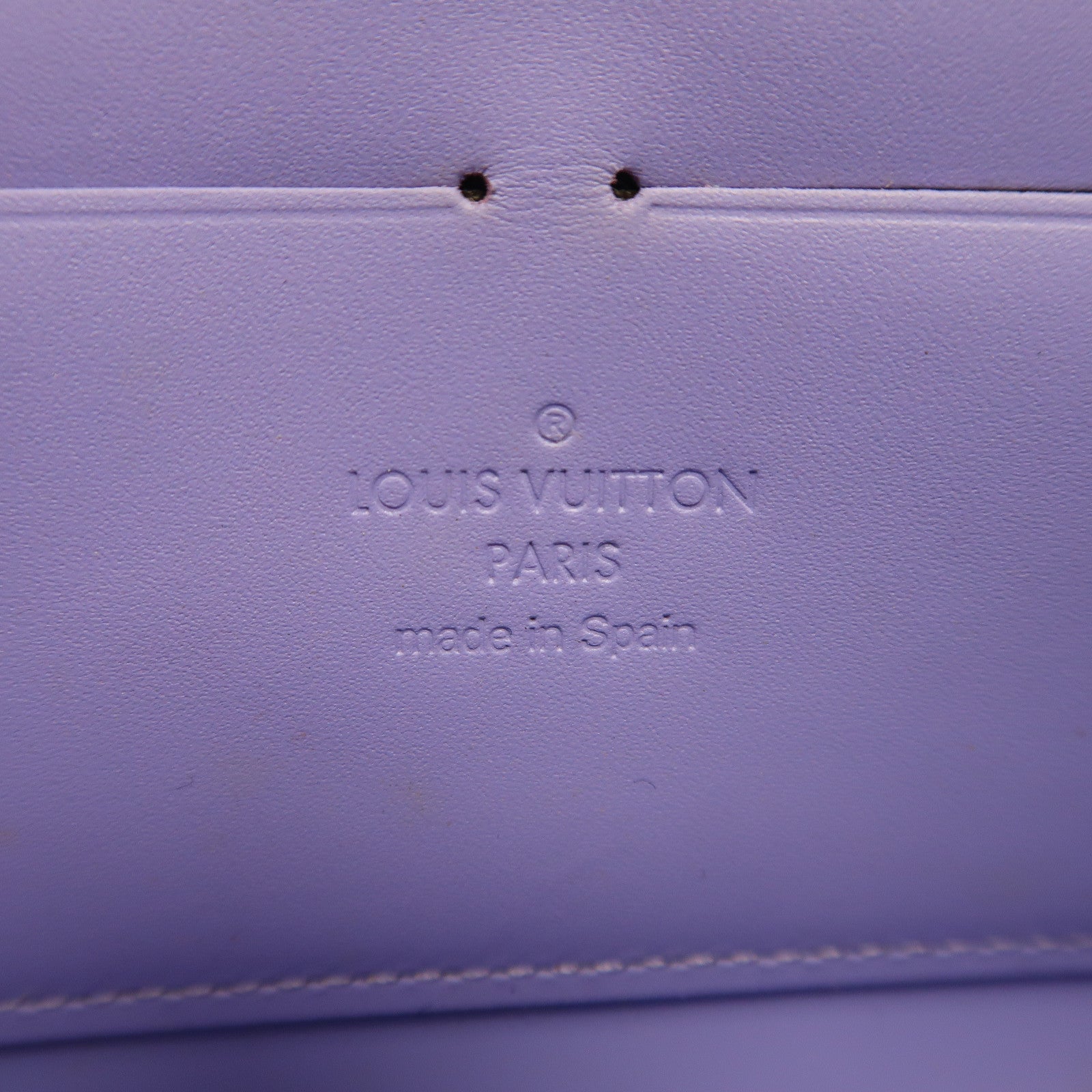 LOUIS VUITTON 【激減優惠】Vernis Zipper Long Wallet金扣長錢包淡紫色