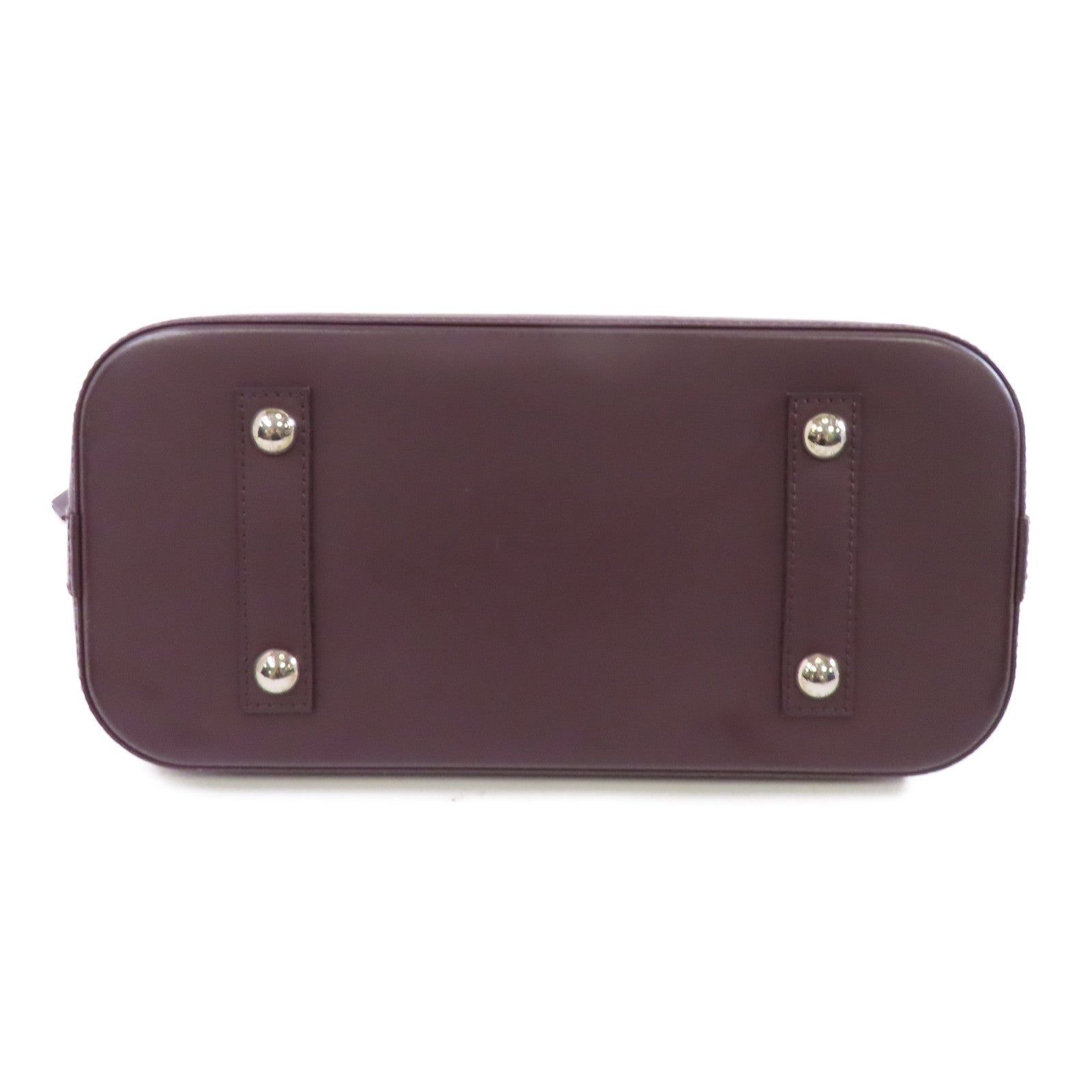 LOUIS VUITTON Epi Alma PM銀扣手挽袋紫色
