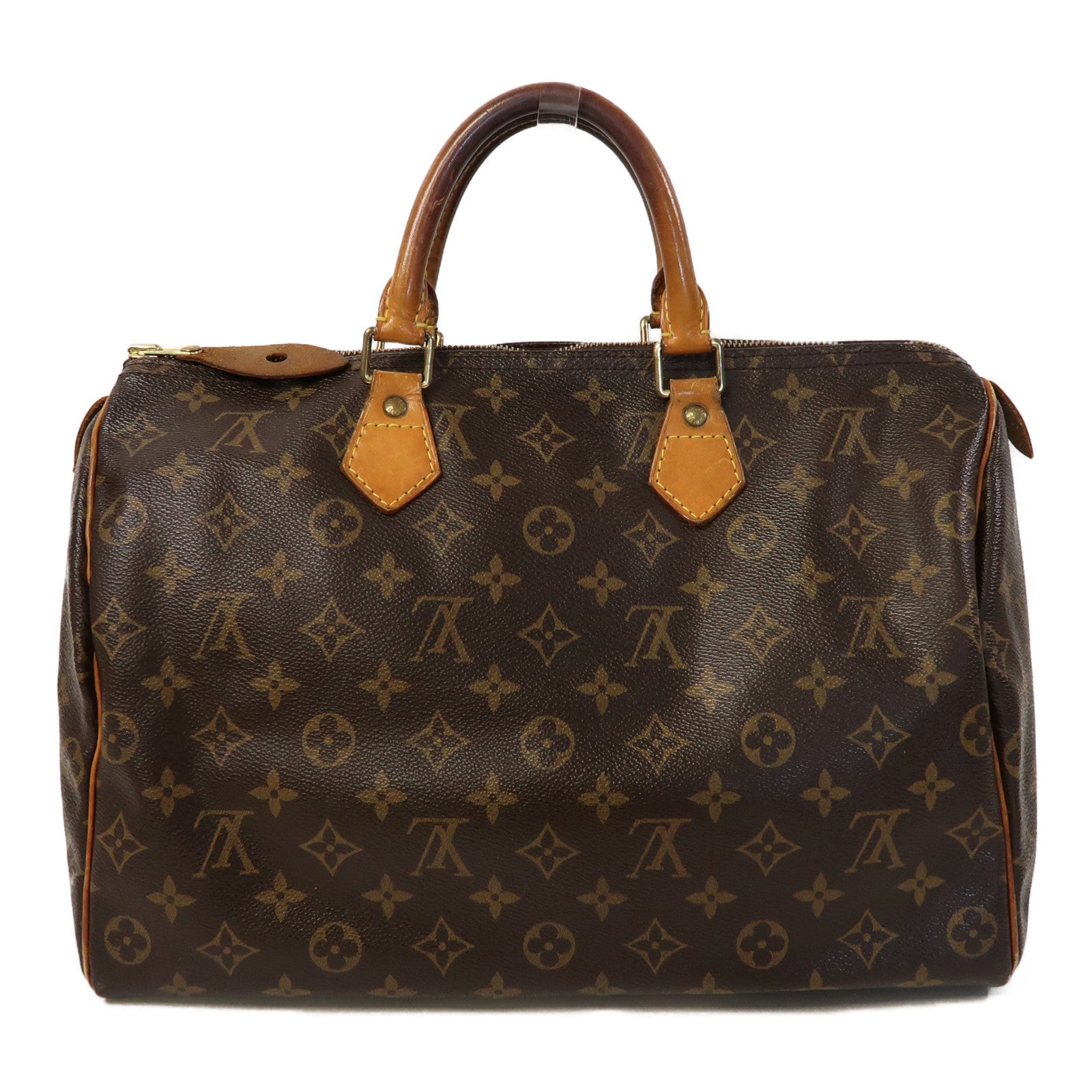 LOUIS VUITTON 【激減優惠】Monogram Speedy 35金扣手挽袋啡色