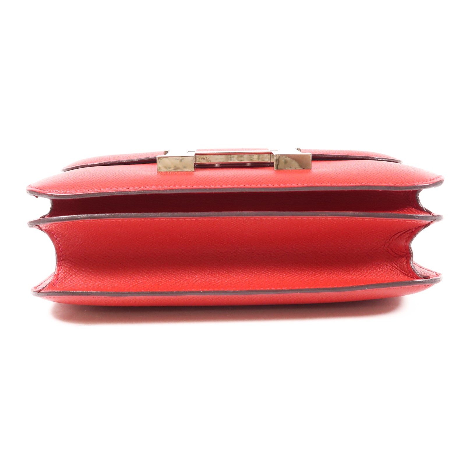HERMES【激減優惠】 Epsom皮革Constance 24銀扣肩背袋Rouge Casaque