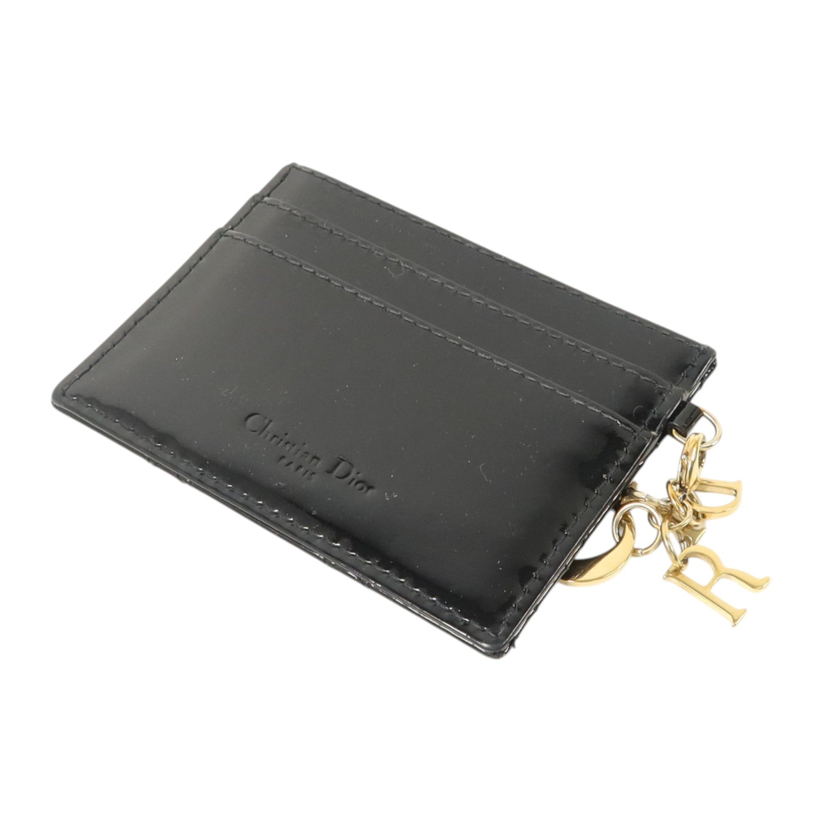 Dior 【激減優惠】漆皮皮革Lady Dior Card Case金扣卡片套