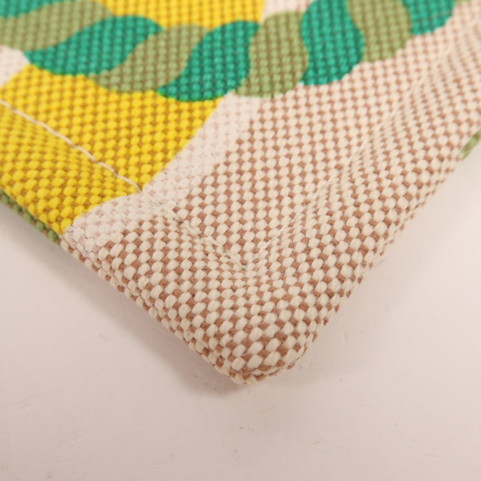 HERMES 棉質Trousse Flat銀扣手拿包