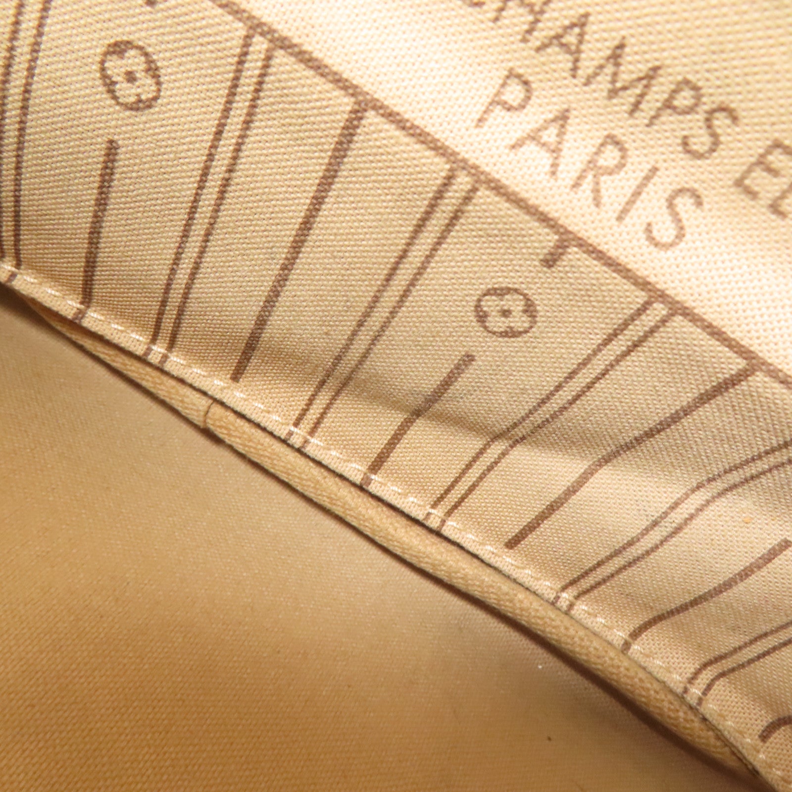 LOUIS VUITTON Monogram Neverfull MM金扣手挽袋棕色