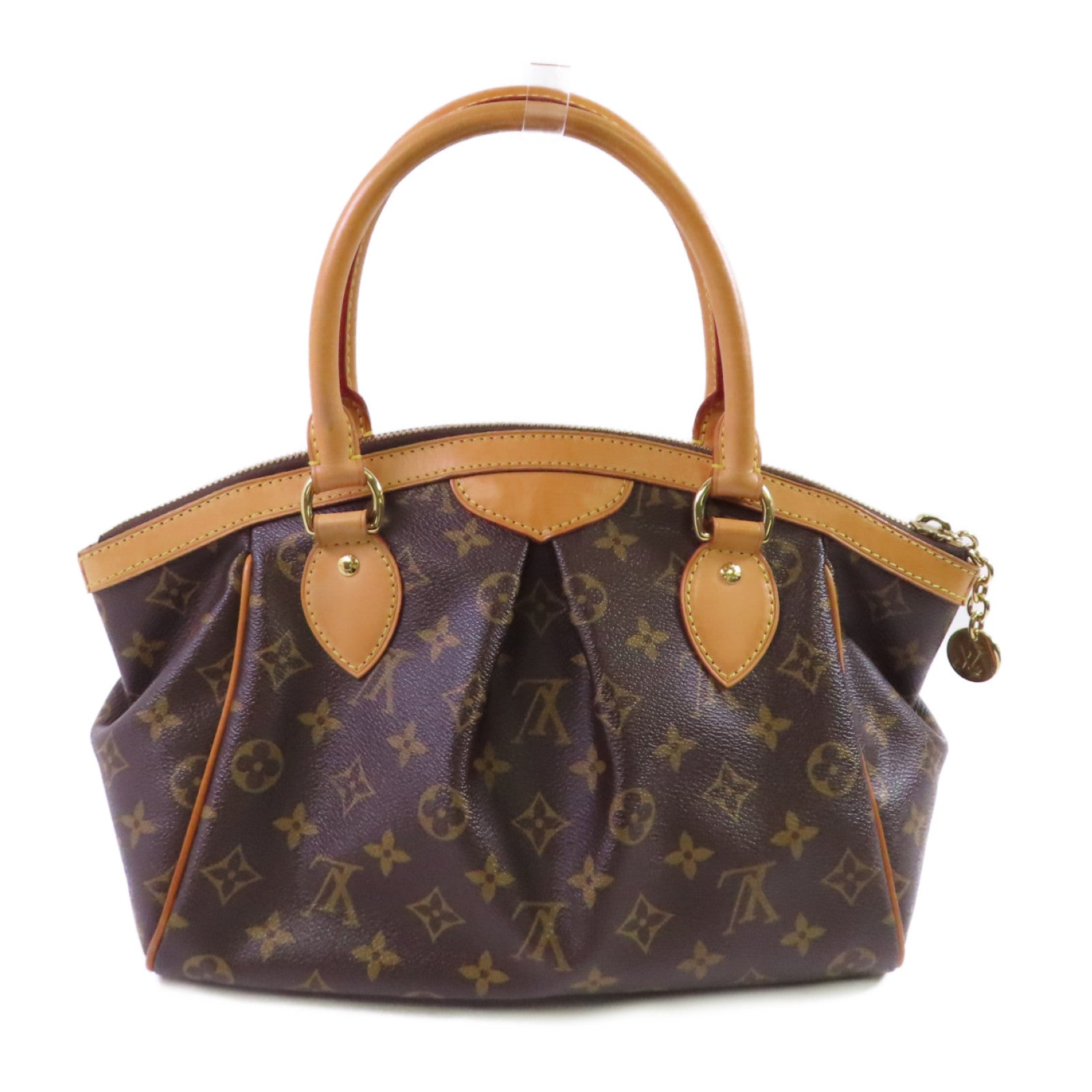LOUIS VUITTON Monogram Tivoli PM Hand Bag金扣手挽袋啡色