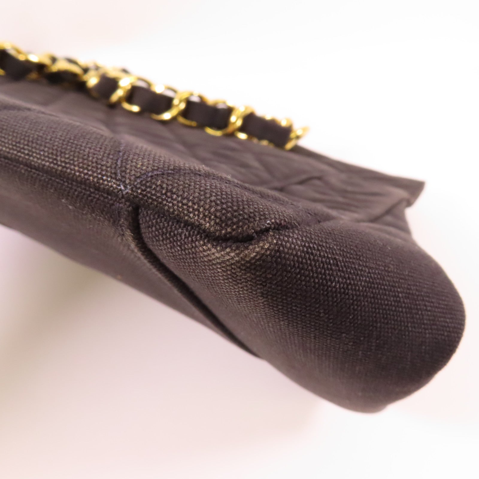 CHANEL 帆布Tote Bag金扣肩背袋