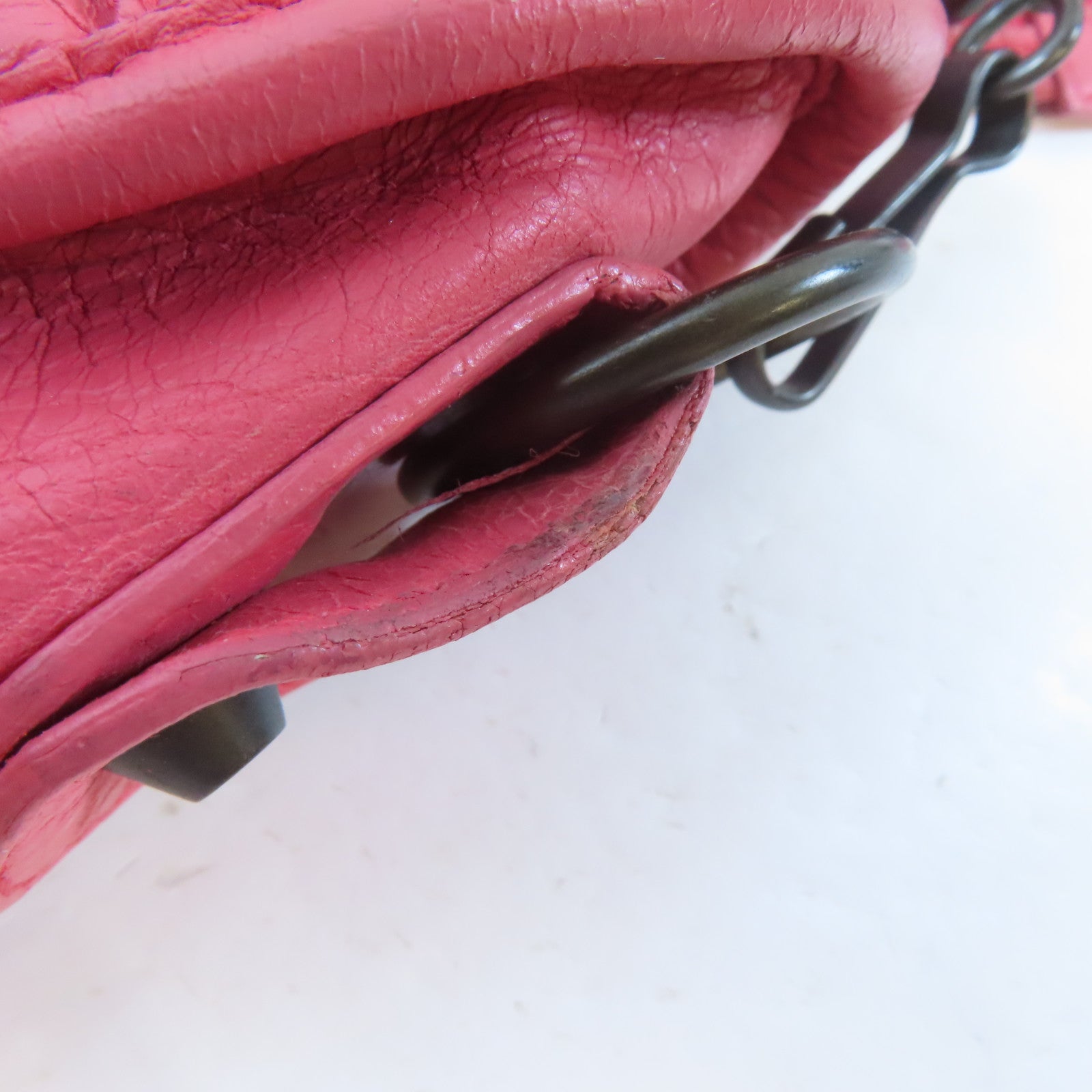 BALENCIAGA 牛皮皮革Classic City Bag黑扣手挽肩背兩用袋粉紅色