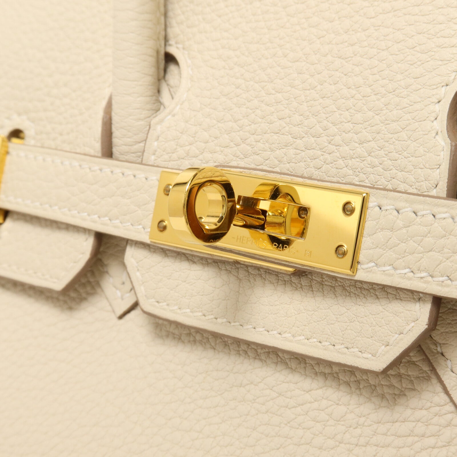 HERMES Togo皮革Birkin 25手挽袋Craie