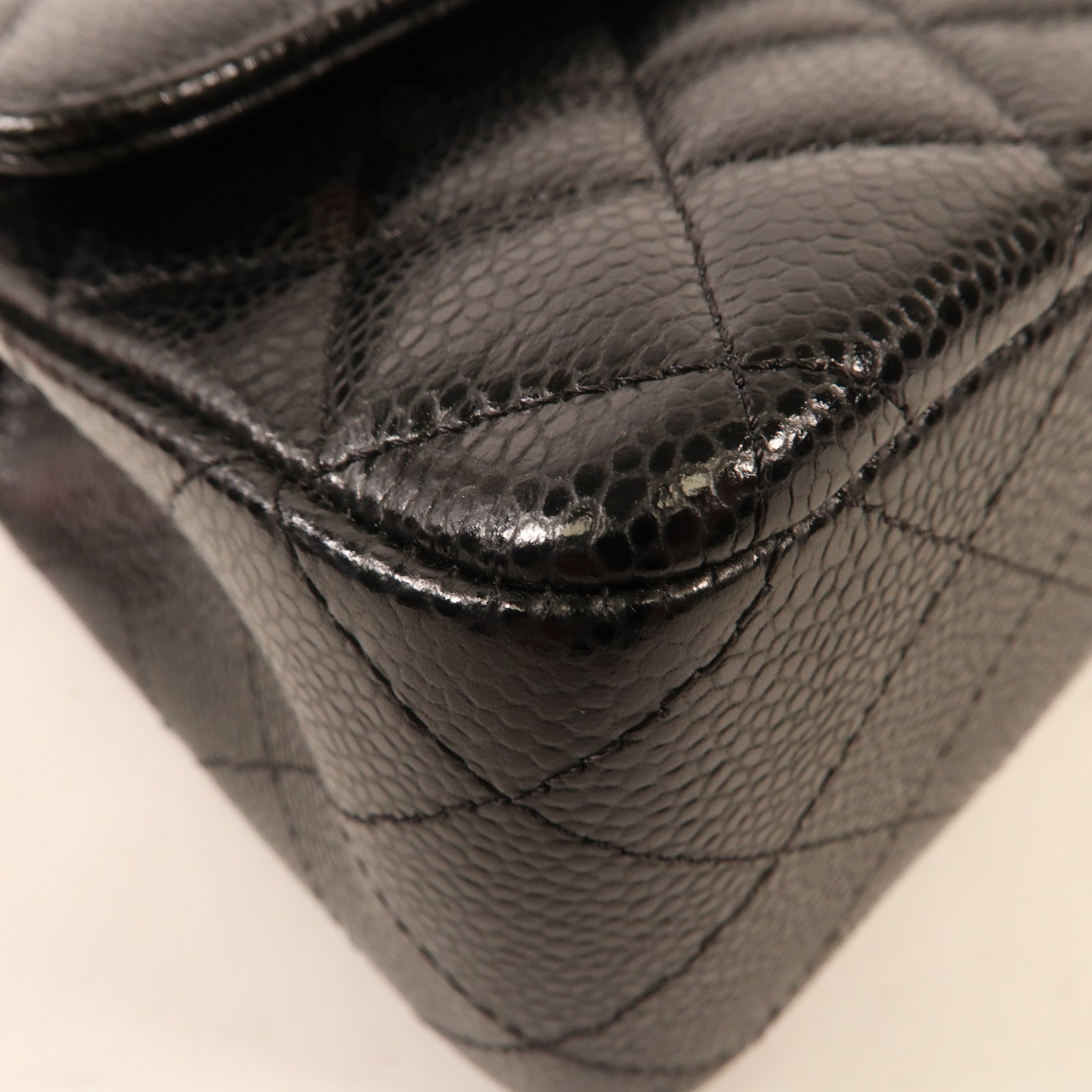 CHANEL 牛皮皮革Classic 25銀扣鏈帶肩背袋