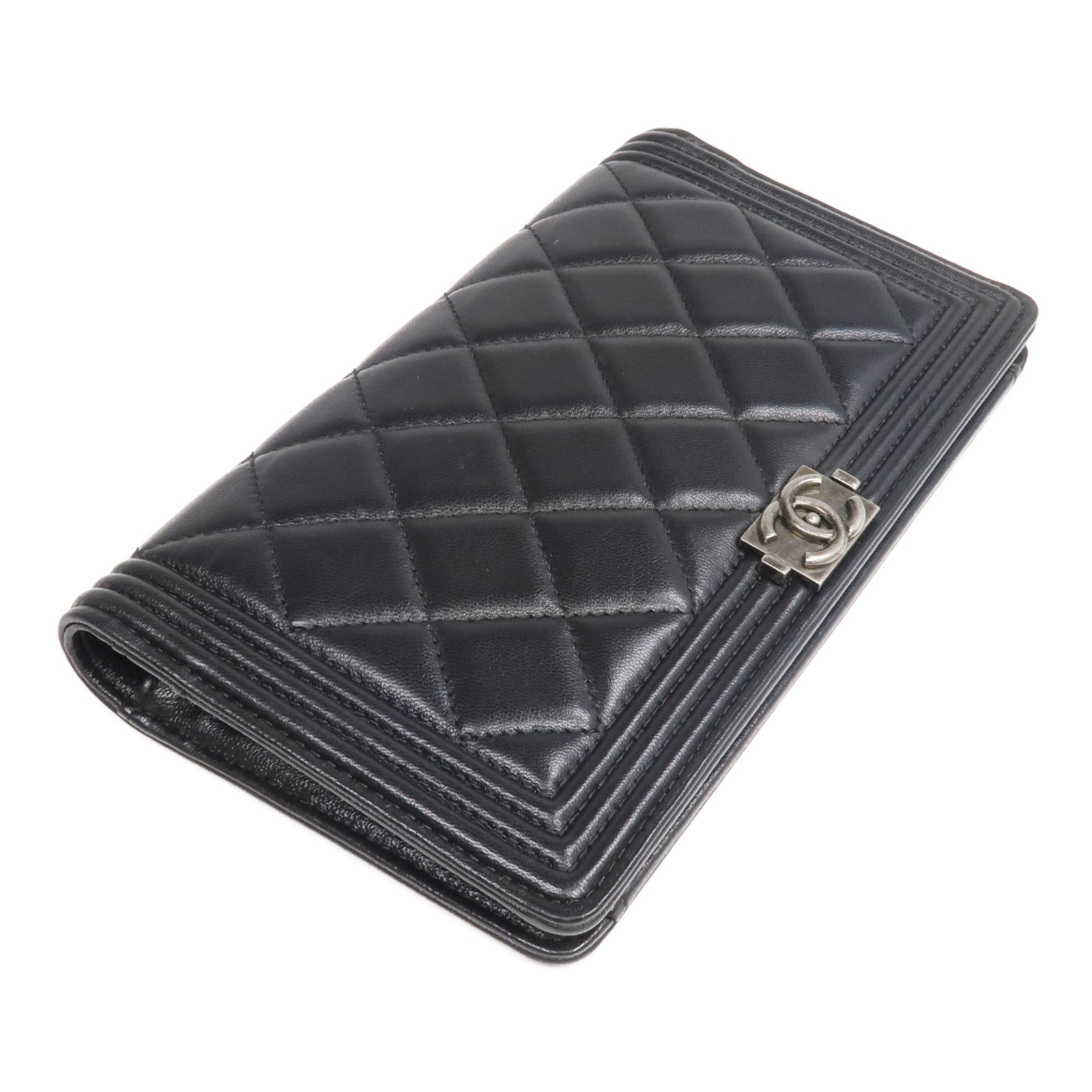 CHANEL 羊皮皮革Boy Wallet長錢包