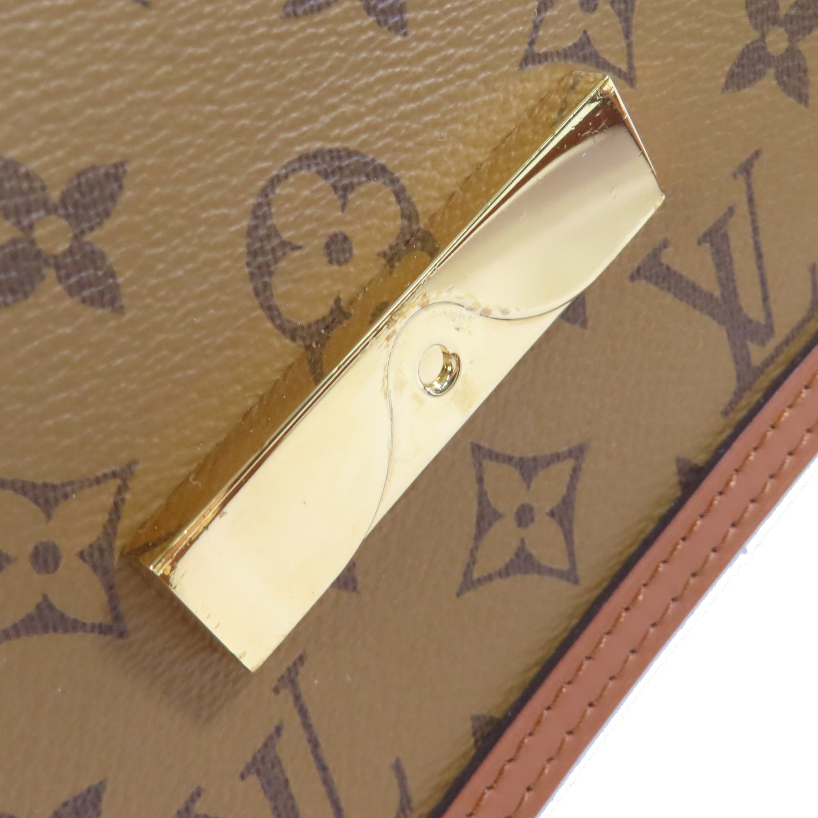 LOUIS VUITTON Monogram Reverse Dauphine Shoulder Bag肩背袋啡色