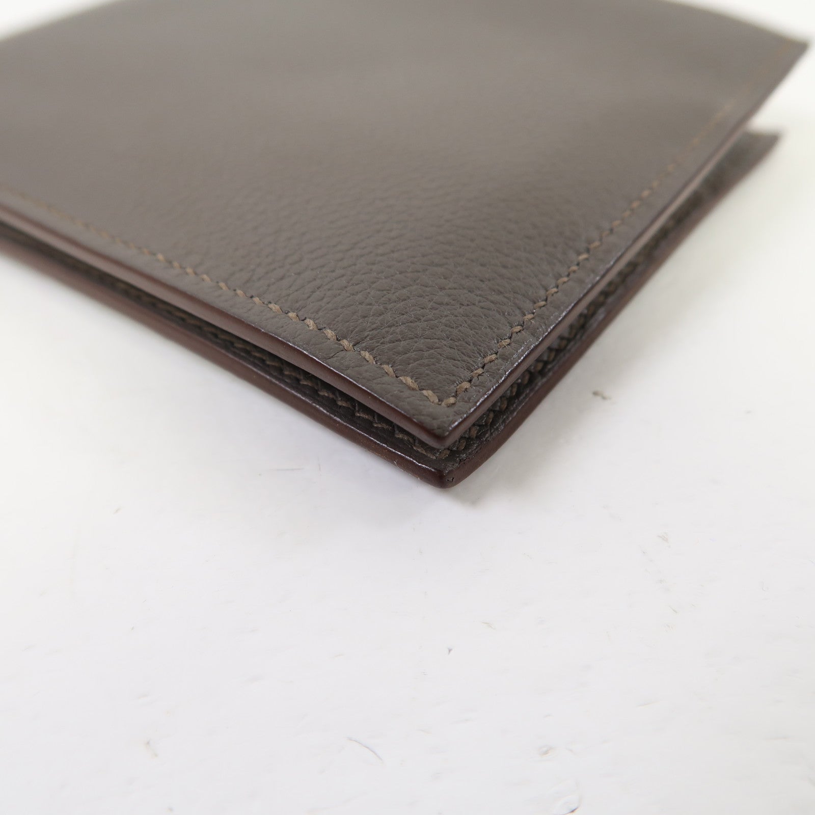 HERMES Evercolor皮革Compact Wallet錢包Etain 錫器灰色