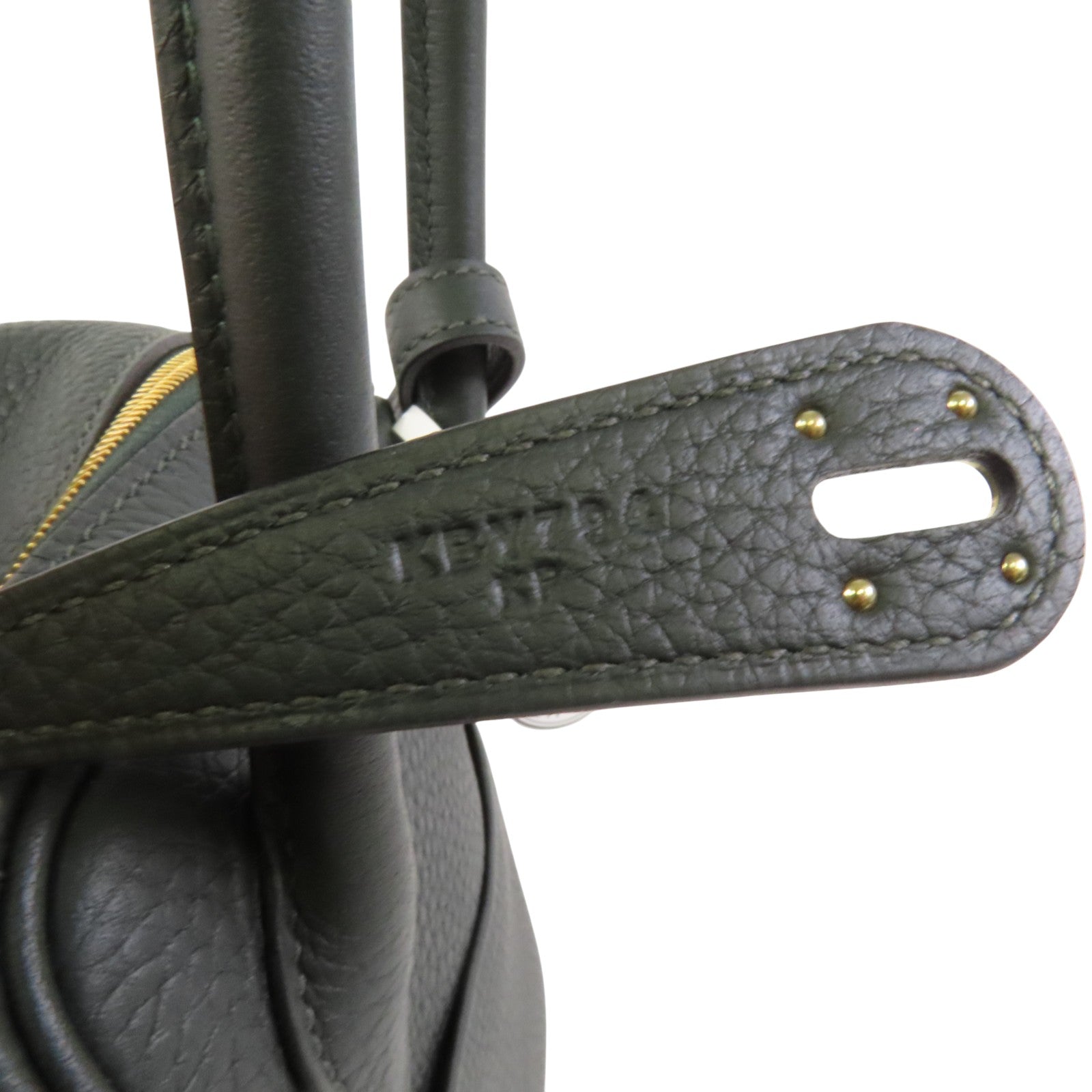 HERMES Clemence皮革Lindy 26金扣肩背袋