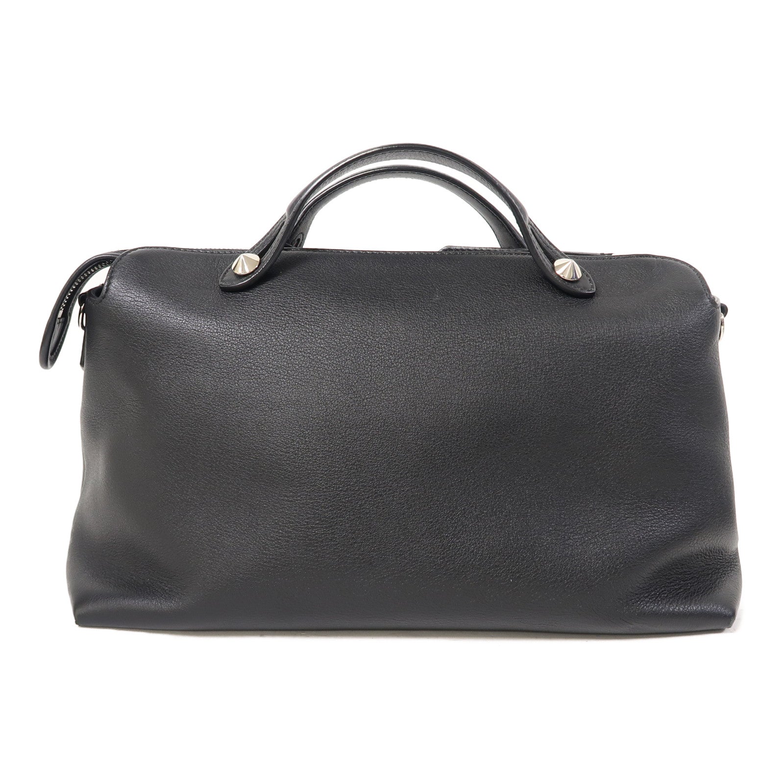 FENDI 牛皮皮革By The Way銀扣手挽肩背兩用袋黑色