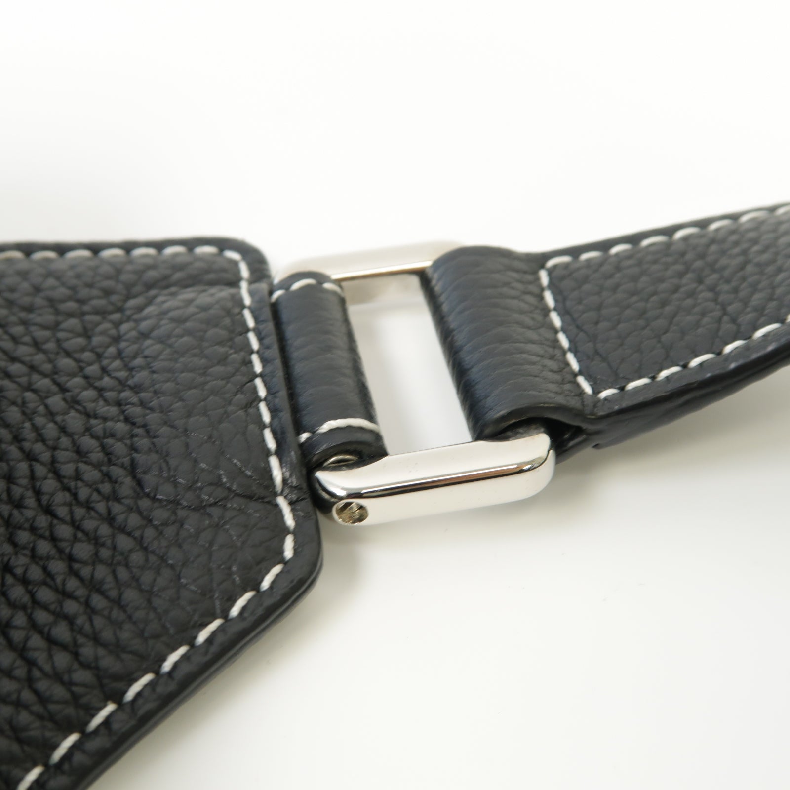 Dior 【激減優惠】牛皮皮革Dior x Shawn Stussy Saddle Pouch銀扣肩背袋黑色