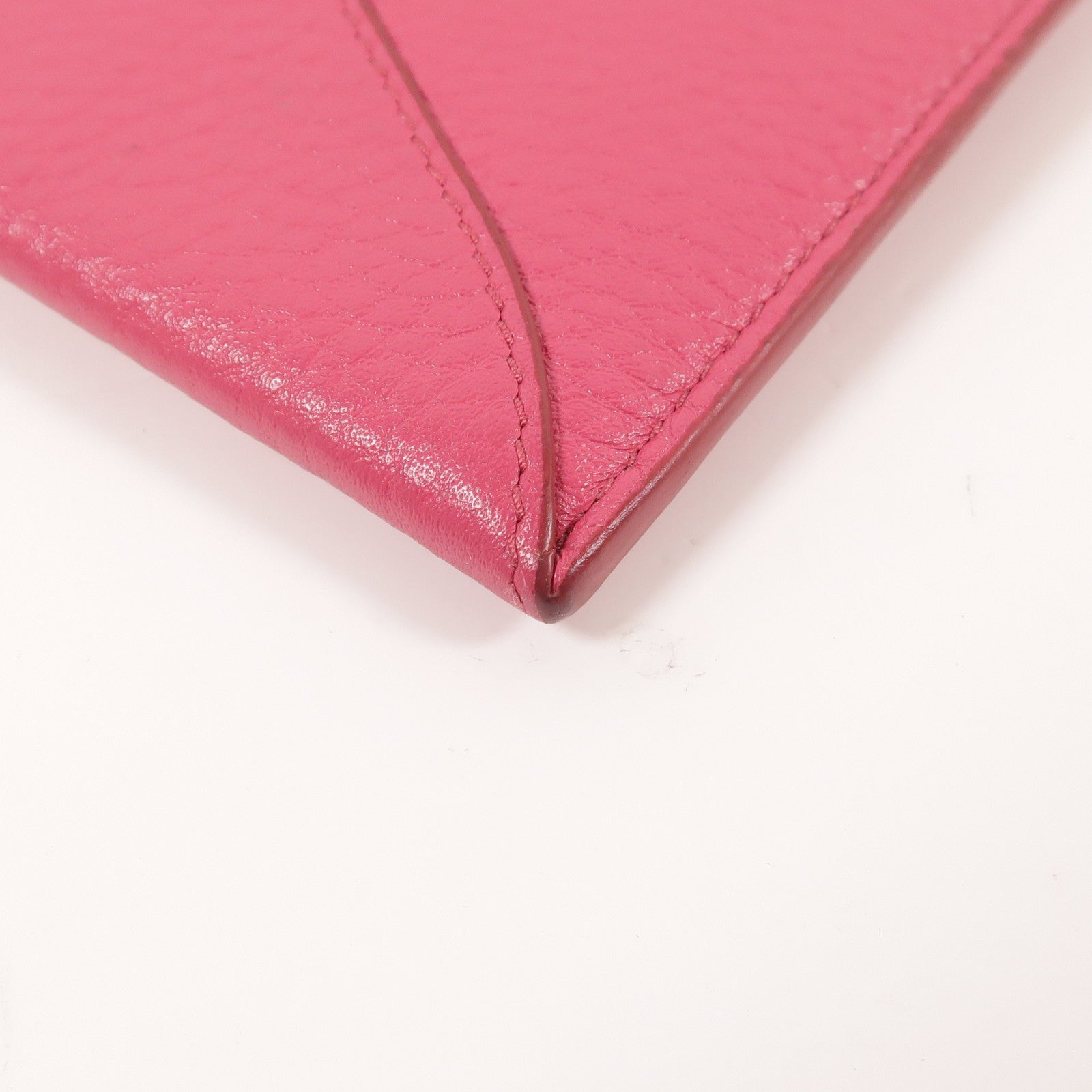 PRADA GHW Envelope Long Wallet Calfskin Leather Pink