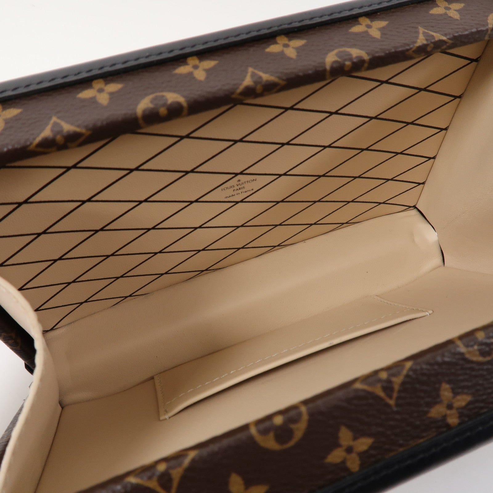 LOUIS VUITTON Monogram Petite Malle金扣肩背袋啡色/黑色