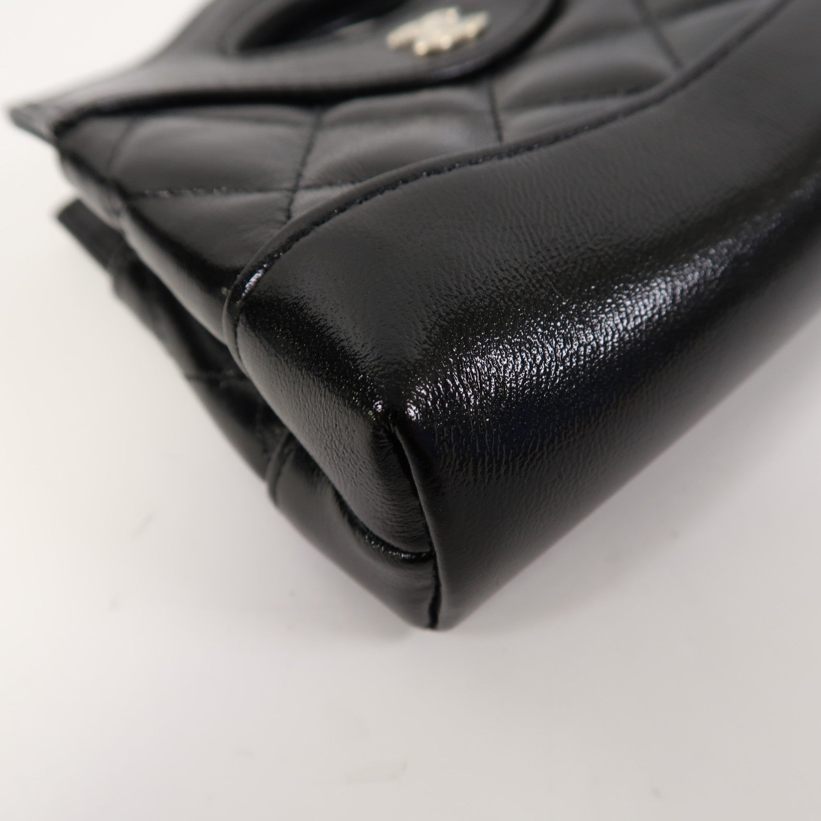 CHANEL 【激減優惠】菱格羊皮皮革Chain Shoulder金扣鏈帶肩背袋黑色